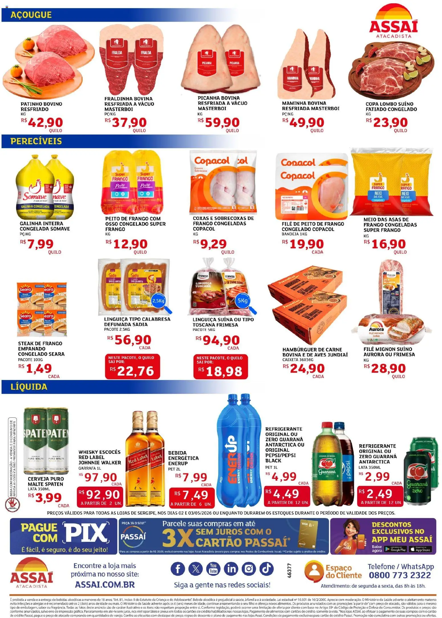 Assaí Atacadista Folheto - válido de 02.05.2026 | Página: 2 | Produtos: Cerveja, Copa, Base, Refrigerante