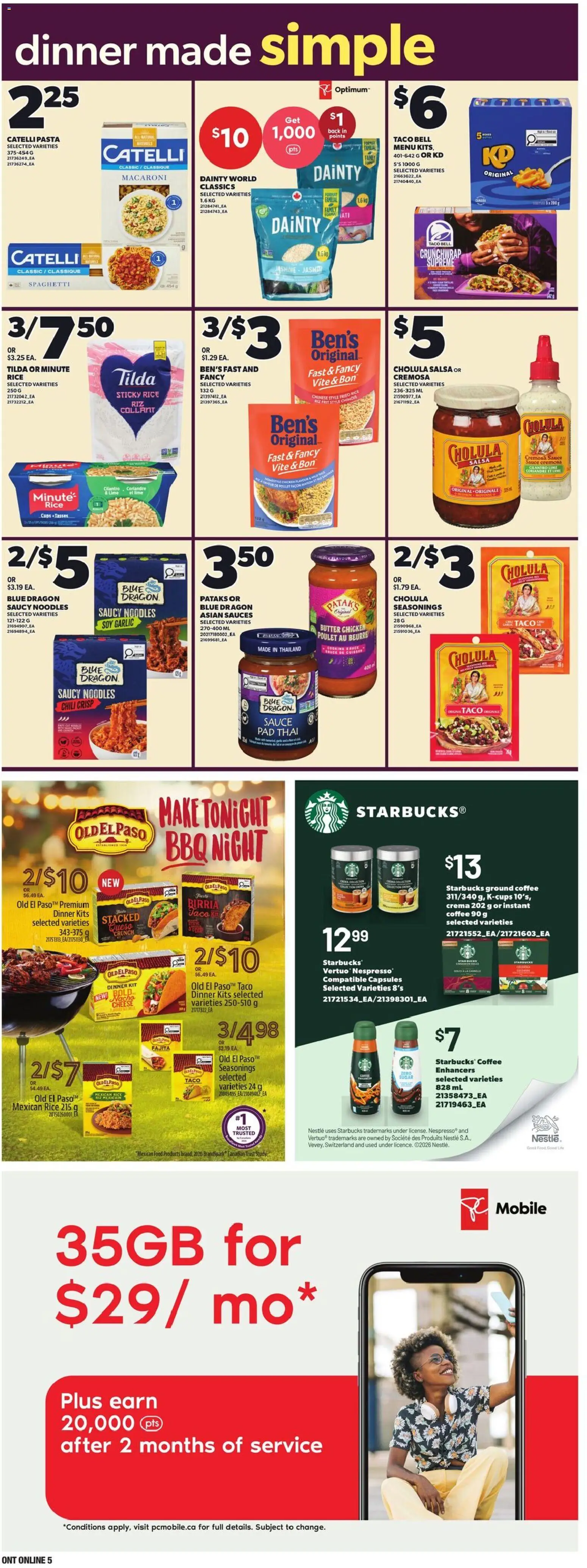 Loblaws flyer valid from Jul 9, 2026 | Page: 15 | Products: Pasta, Cheese, Coffee, Chicken