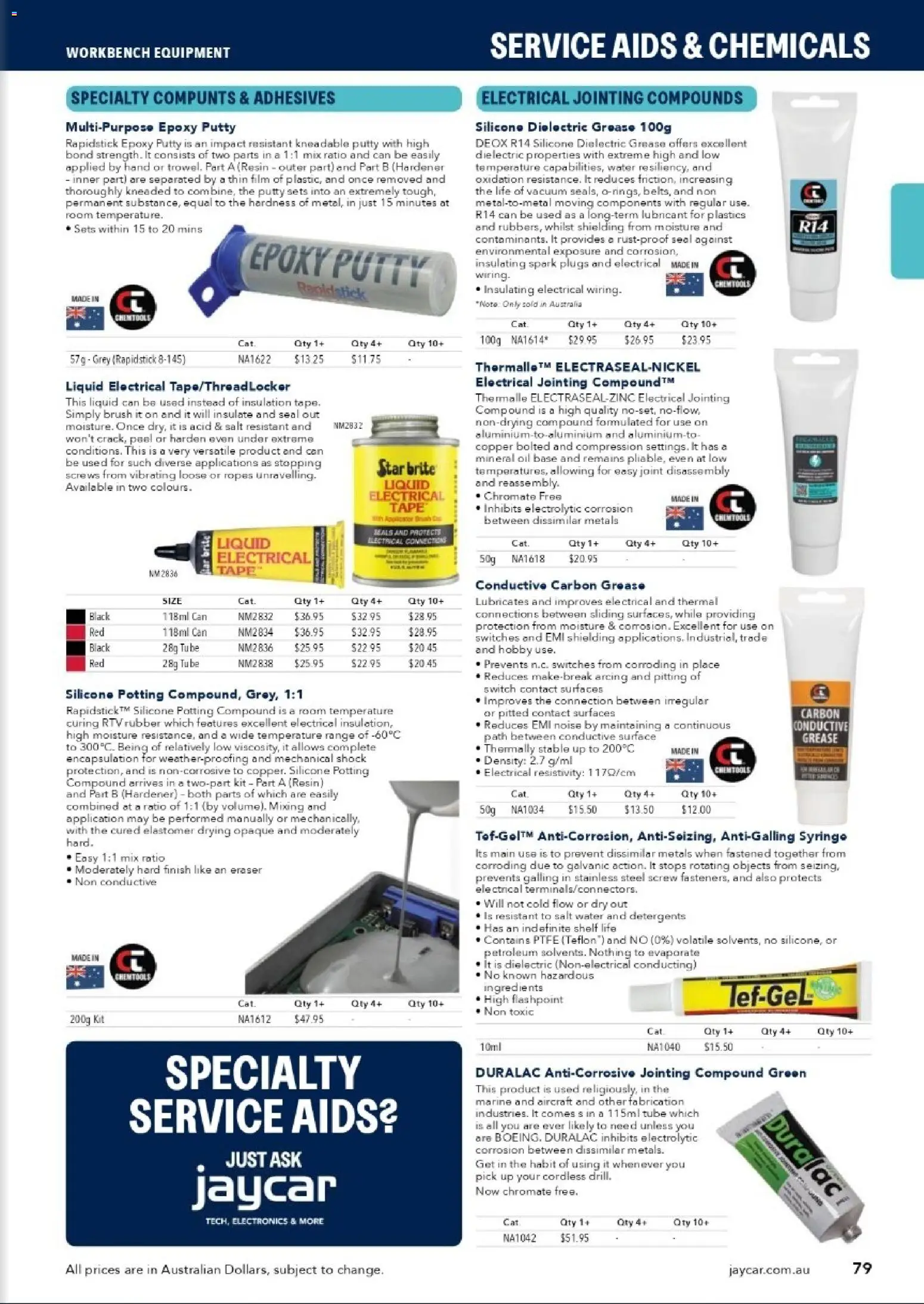 Jaycar catalogue - valid from 31/08/2026 | Page: 77 | Products: Ingredients, Salt, Lubricant, Multipurpose