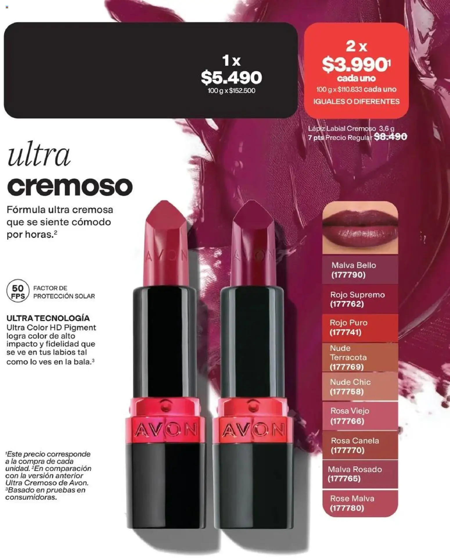 Catálogo Avon Campaña 13 │ válido desde el 31.08.2026 | Página: 32 | Productos: Lápiz labial, Labial