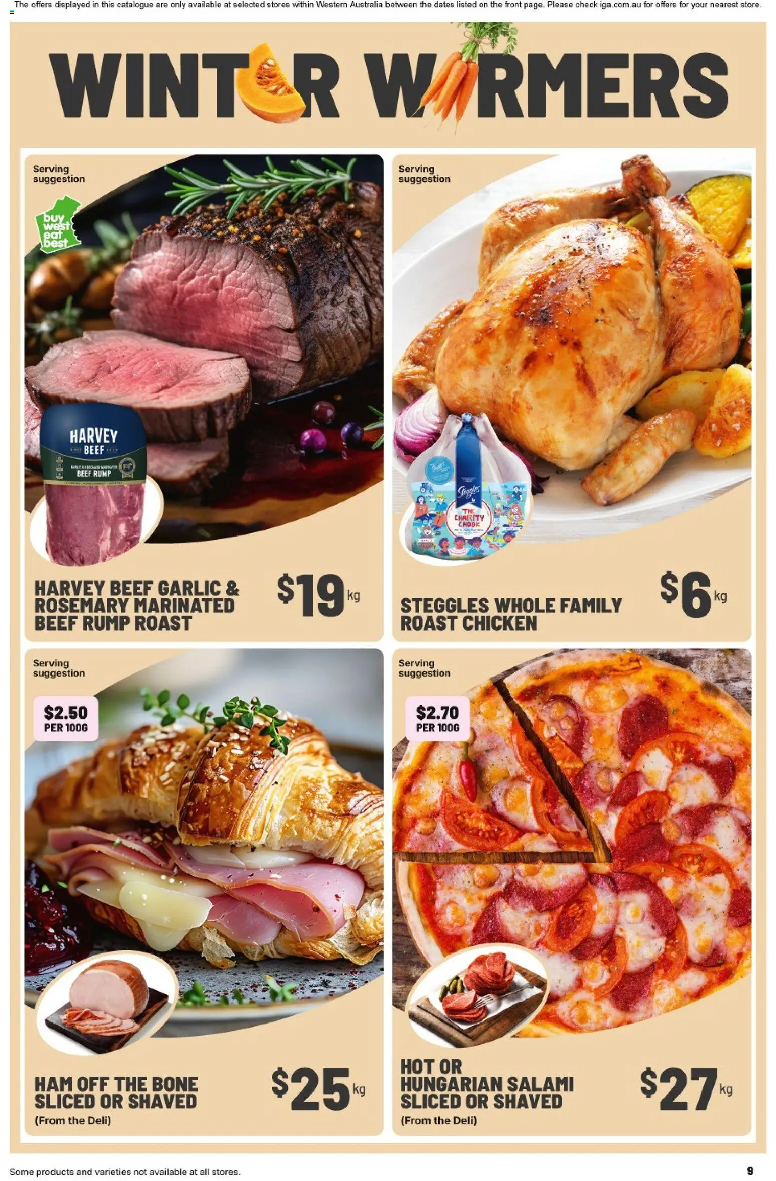 IGA catalogue - valid from 08/07/2026 | Page: 9 | Products: Salami, Chicken, Beef, Garlic