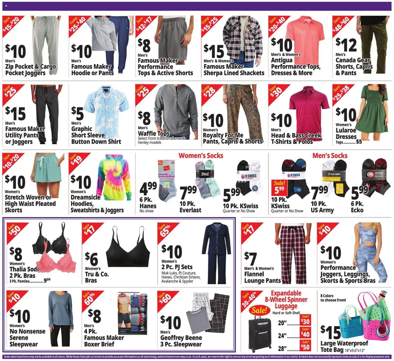 Ocean State Job Lot Weekly Ad - MA - valid from 09/17/2026 | Page: 7 | Products: Hoodie, Pants, Shorts, Socks
