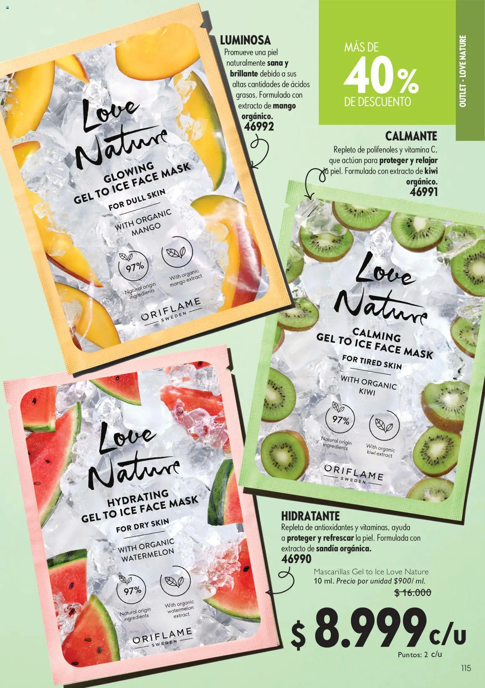 Oriflame revista - valida desde el 01/08/2026 | Página: 115 | Productos: Kiwi, Mango
