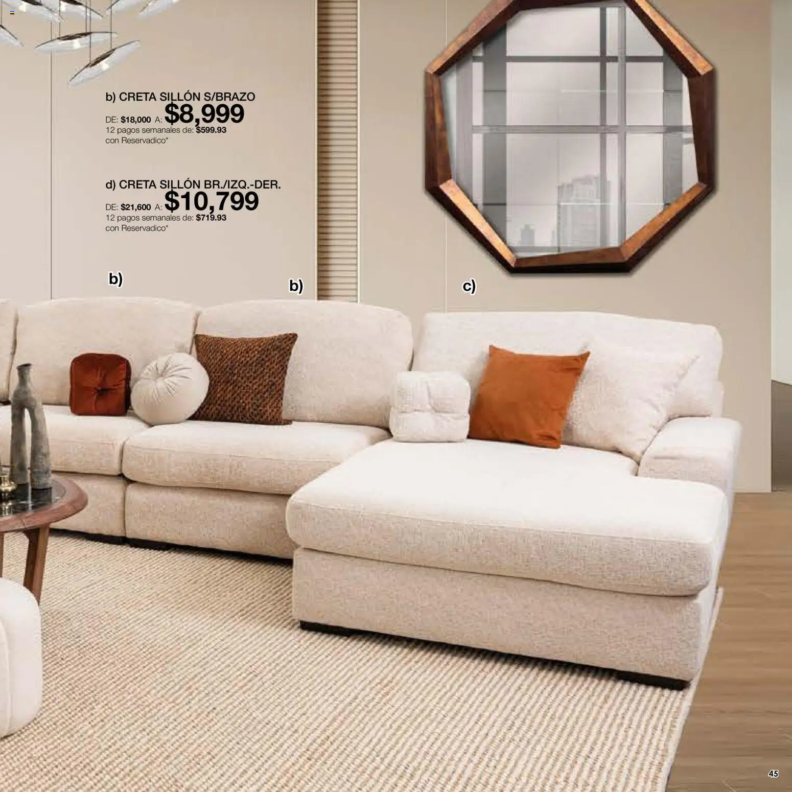Nuevas ofertas de Muebles Dico válidas en toda la República Mexicana desde el 01/08/2026. ¡Encuentra las mejores ofertas en Muebles Dico catálogo! | Página: 45 | Productos: Sillón