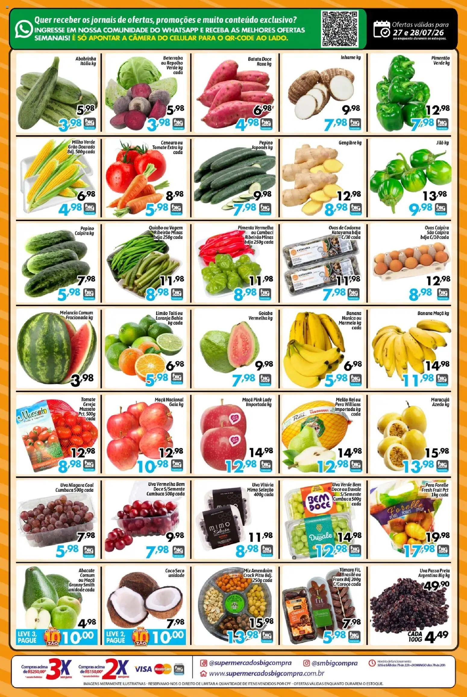 Big Compra Folheto - válido de 27/07/2026 | Página: 2 | Produtos: Coco, Melancia, Amendoim, Inhame