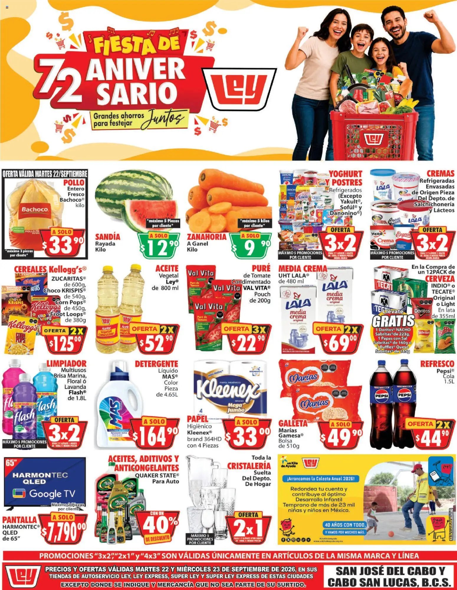 Nuevas ofertas de Casa Ley válidas en toda la República Mexicana desde el 27/09/2026. ¡Encuentra las mejores ofertas en Casa Ley folleto Autoservicio Los Cabos! | Página: 2 | Productos: Refresco, Queso, Cereales, Papel higiénico