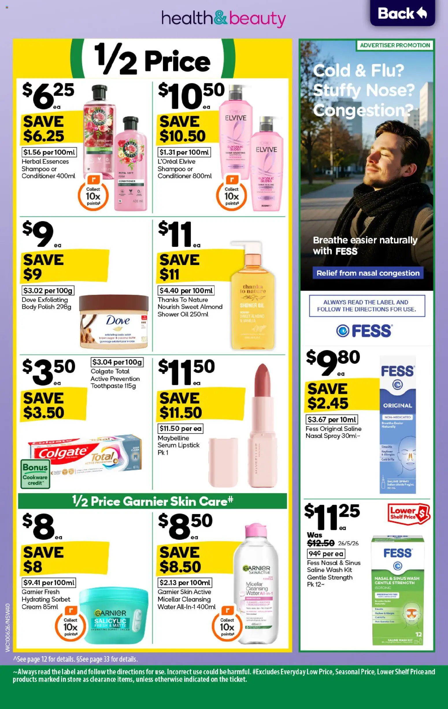Woolworths catalogue - valid from 10.06.2026 | Page: 40 | Products: Shower, Sugar, Herbal, Sinus