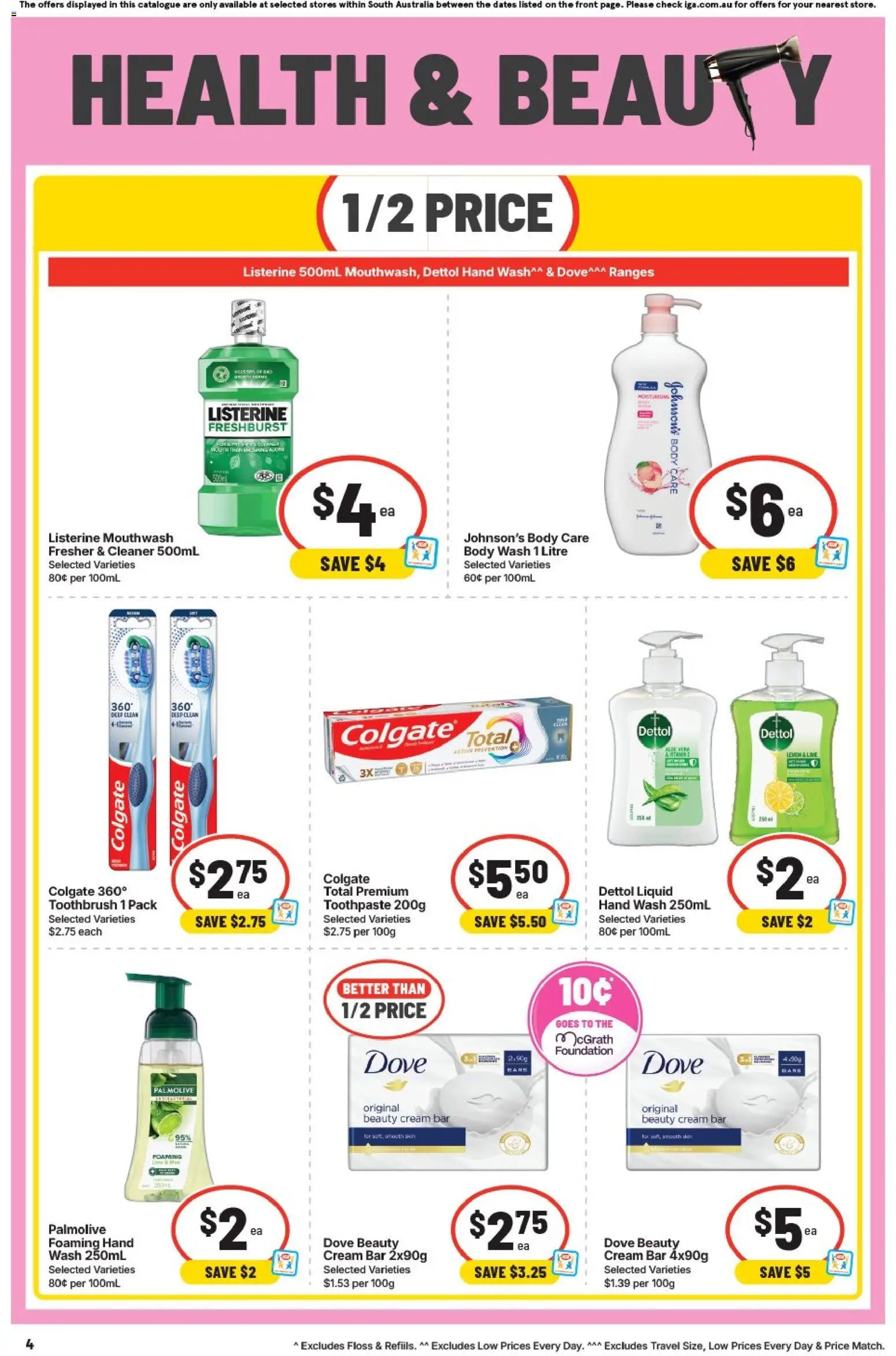 IGA catalogue - valid from 09/09/2026 | Page: 5 | Products: Listerine, Cleaner, Toothpaste, Hand wash
