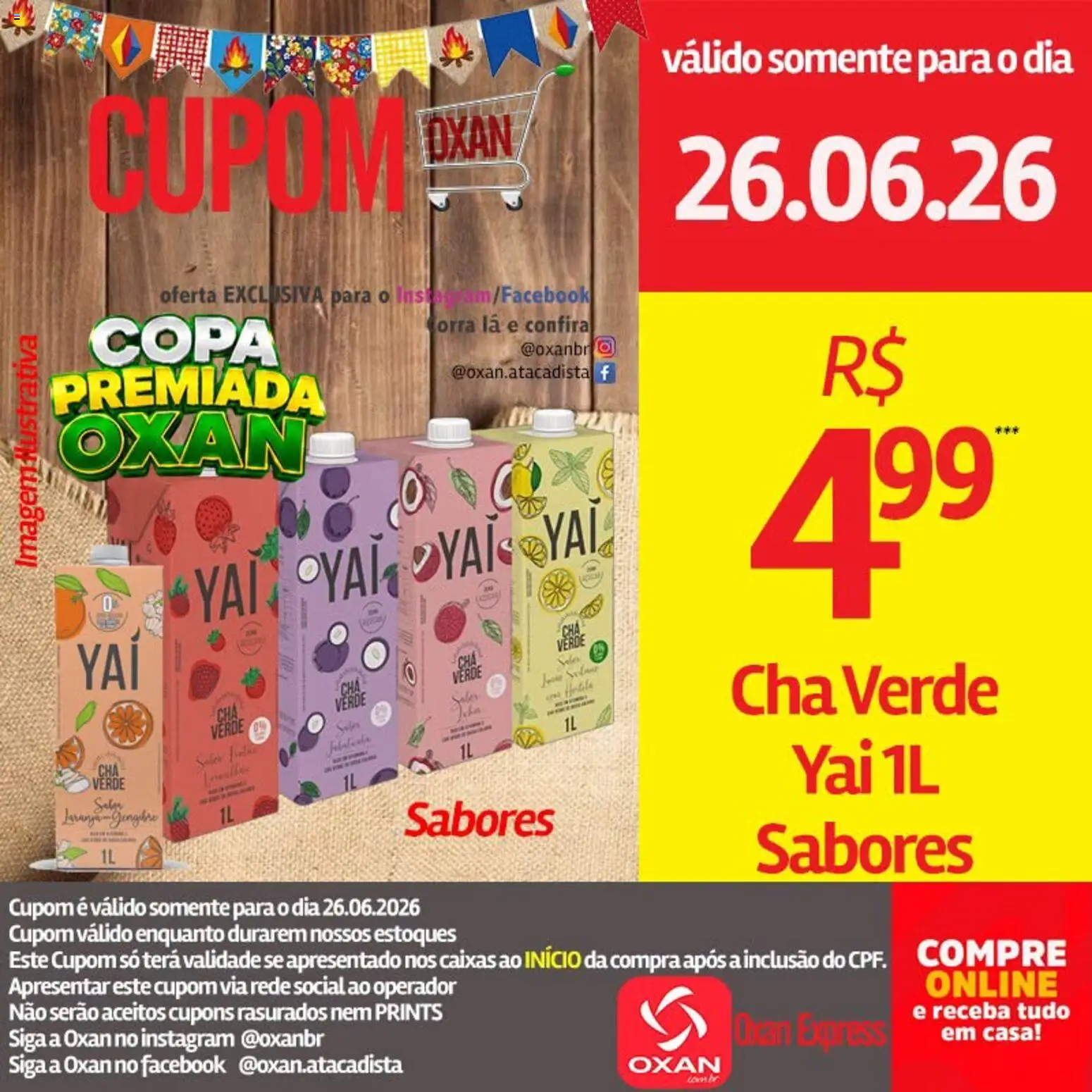 Oxan Atacadista Folheto - válido de 26/06/2026 | Página: 16 | Produtos: Copa, Chá, Chá verde