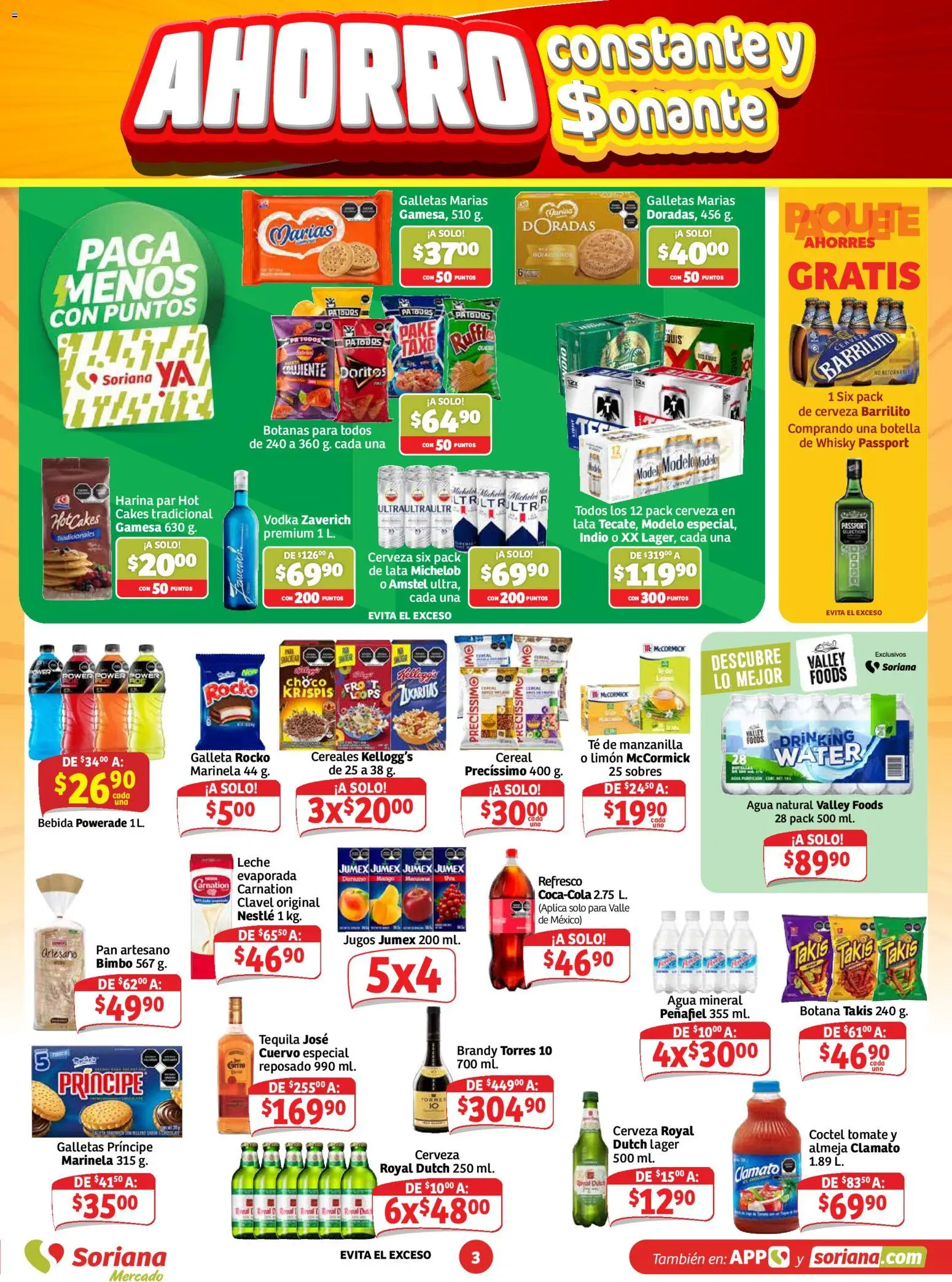 Nuevas ofertas de Soriana válidas en toda la República Mexicana desde el 28/08/2026. ¡Encuentra las mejores ofertas en Soriana Ahorro constante y sonante Soriana Mercado Nacional! | Página: 3