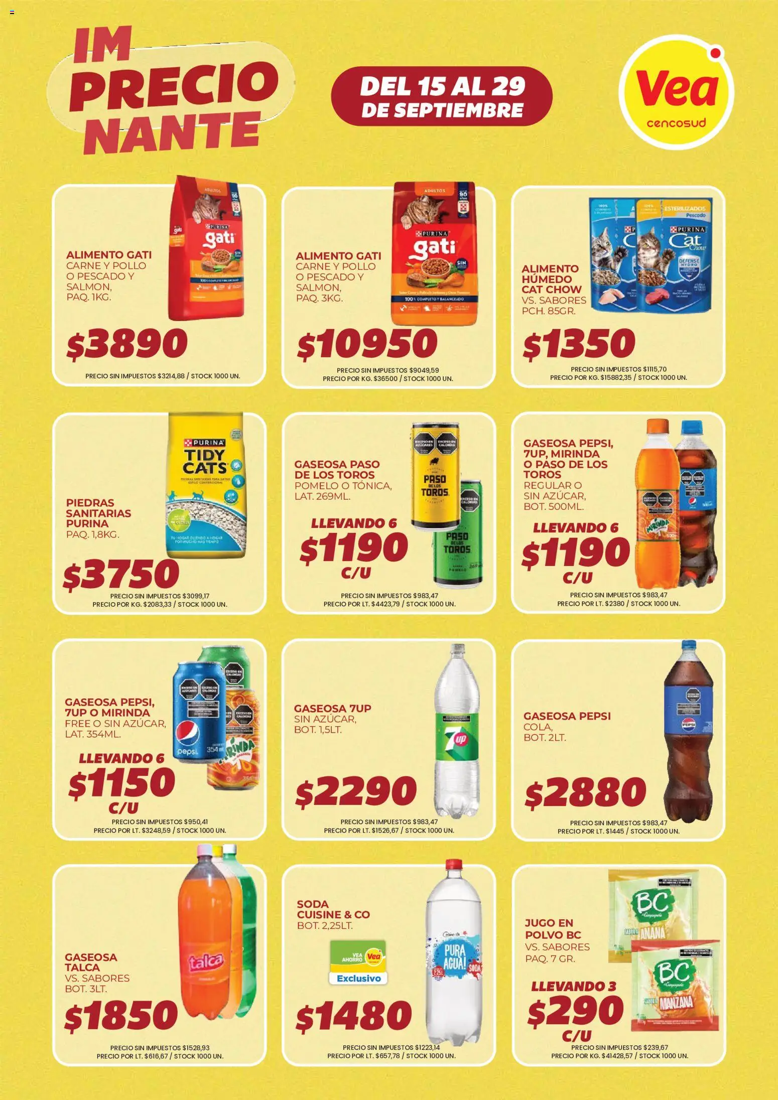 Vea - ImPRECIOnante Cuyo │ válido desde el 15/09/2026 | Página: 7 | Productos: Soda, Manzana, Agua, Pomelo