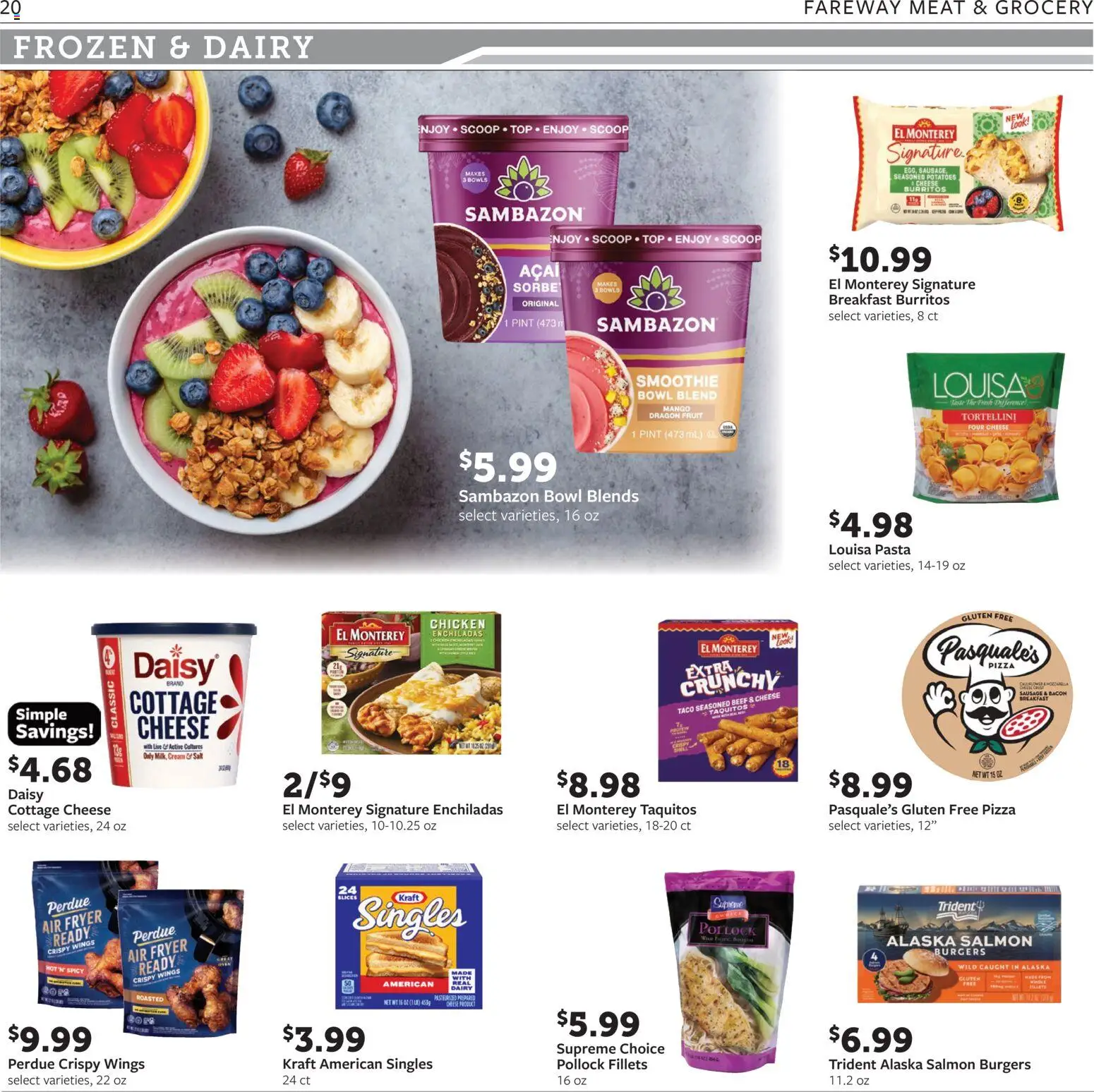 Fareway Weekly Ad - valid from 09/07/2026 | Page: 20 | Products: Chicken, Cheese, Pasta, Smoothie