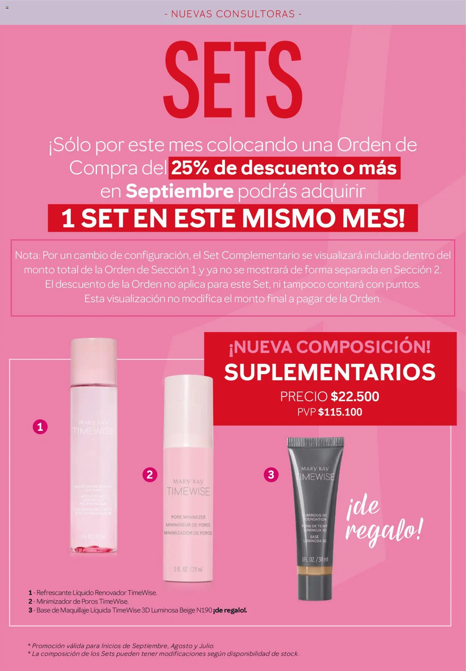 Mary Kay - Aplausos Septiembre 2026 │ válido desde el 01/09/2026 | Página: 22 | Productos: Base de maquillaje, Maquillaje, Loción
