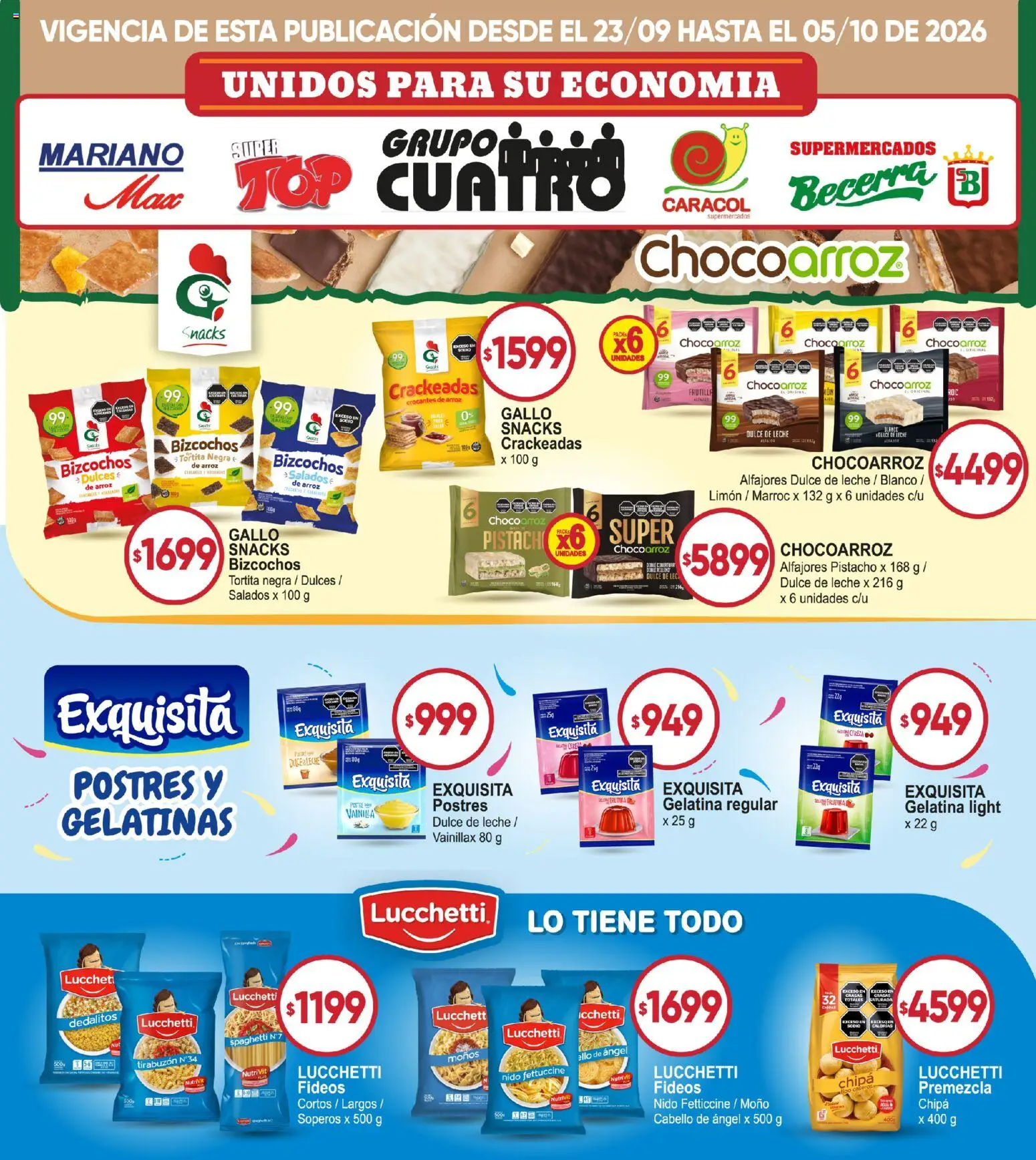 Mariano Max - Catálogo │ válido desde el 23/09/2026 | Página: 13 | Productos: Vainilla, Frutilla, Bizcochos, Spaghetti