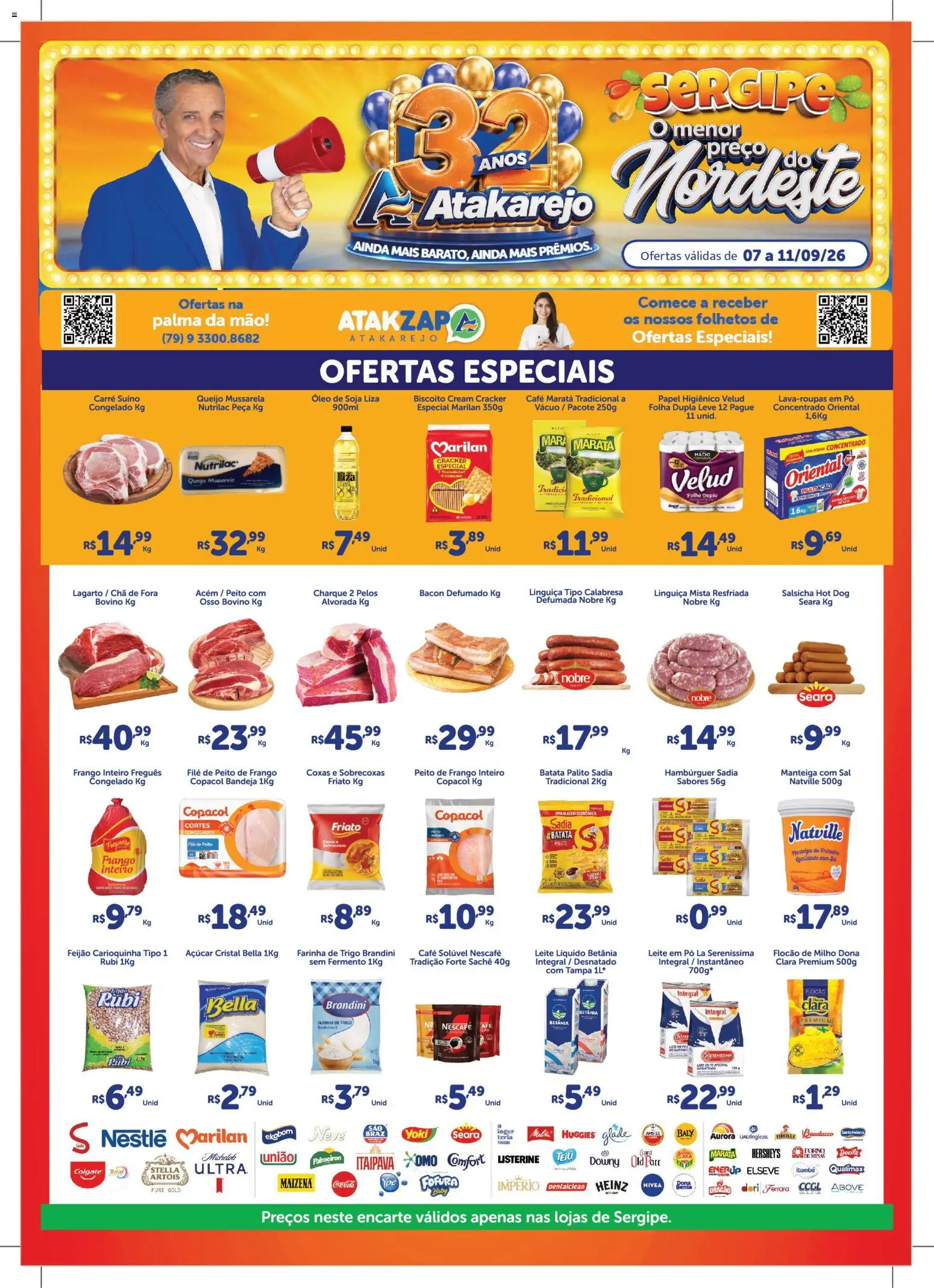 Atakarejo Folheto - válido de 07/09/2026 | Página: 1 | Produtos: Hambúrguer, Bandeja, Açúcar, Milho
