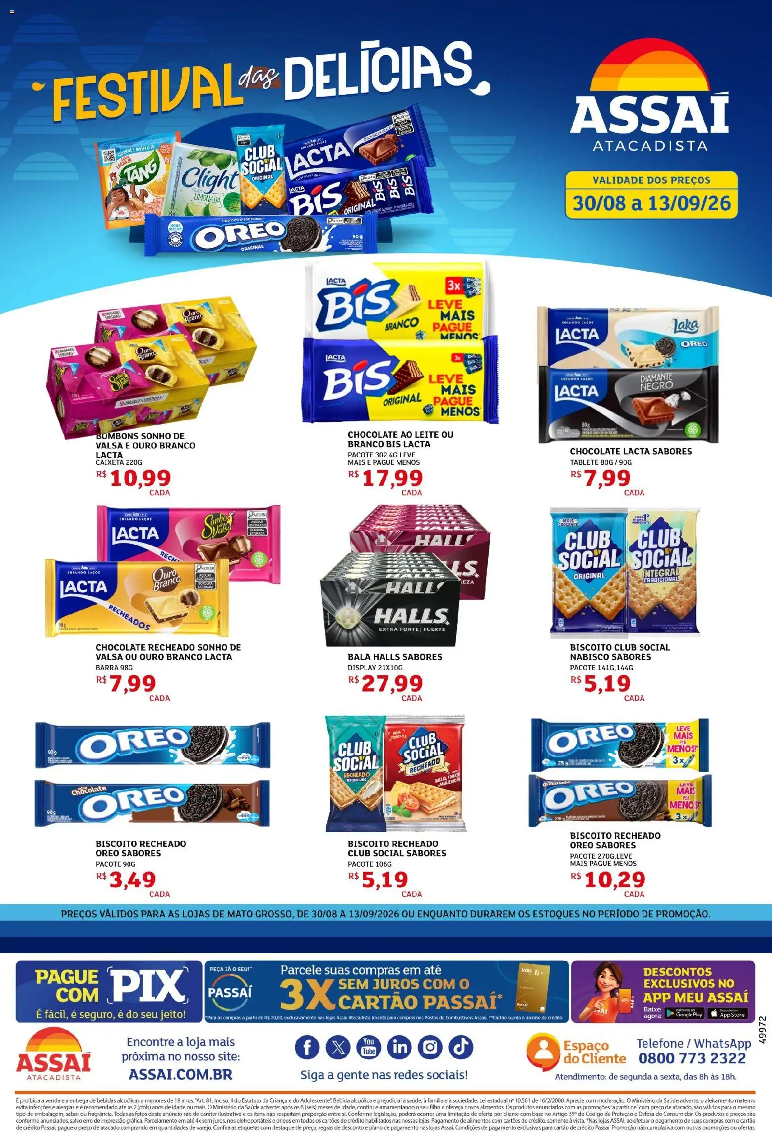 Assaí Atacadista Folheto - válido de 30/08/2026 | Página: 1 | Produtos: Manjericão, Bebidas, Açúcar, Requeijão