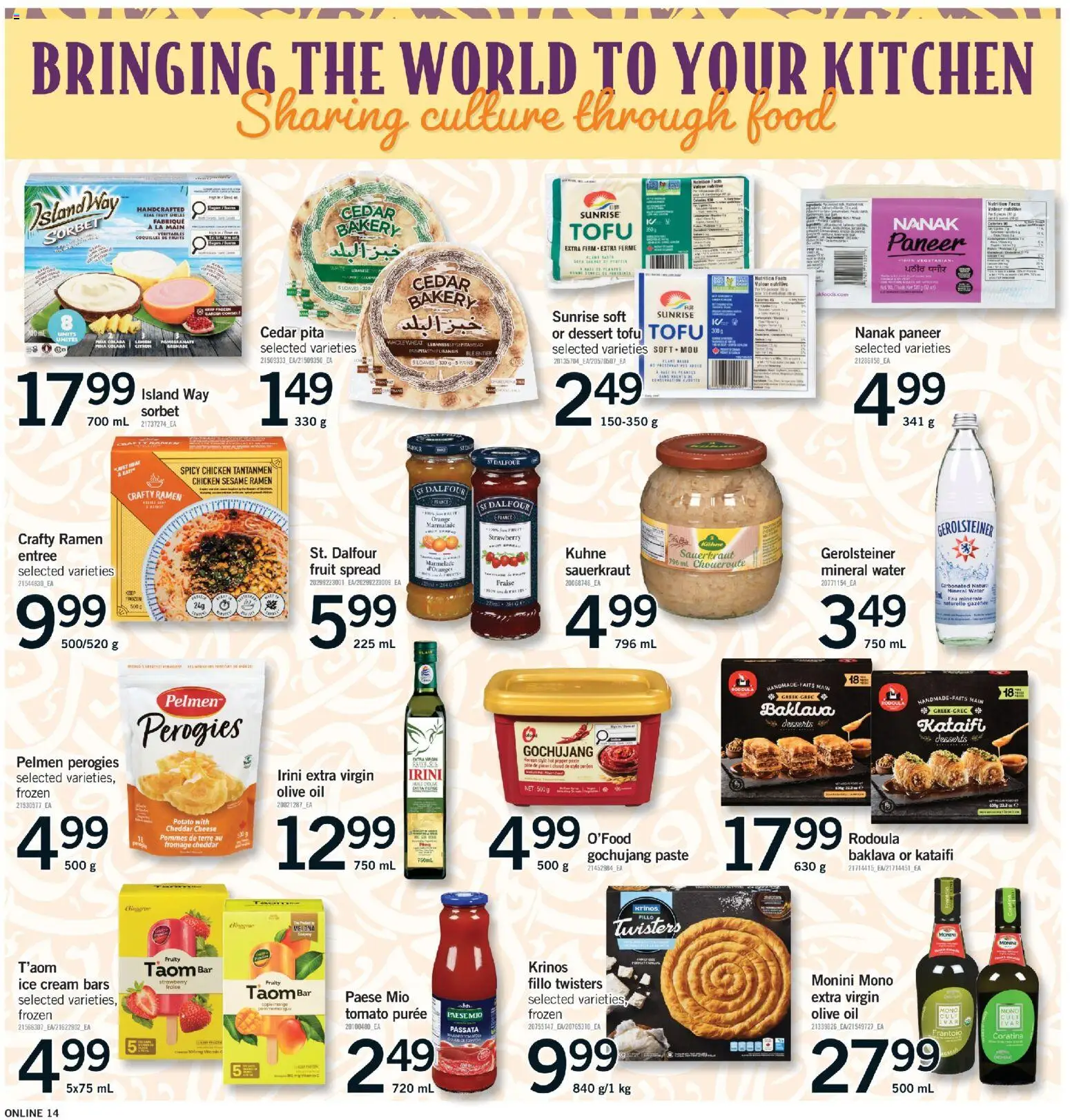 Fortinos flyer valid from 07.05.2026 | Page: 14 | Products: Cream, Ice cream, Oil, Chicken