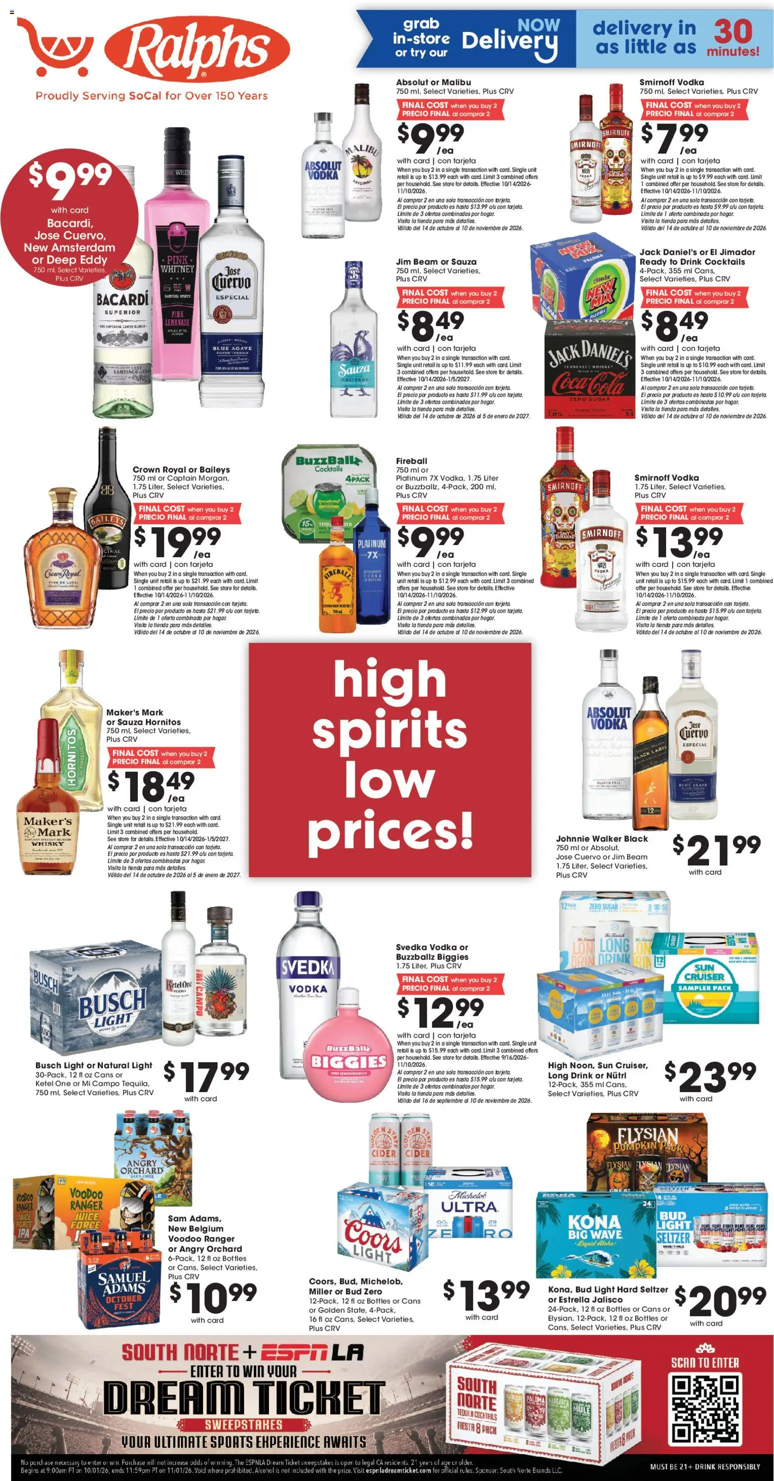 Ralphs Adult Beverage - valid from 10/21/2026 | Page: 1