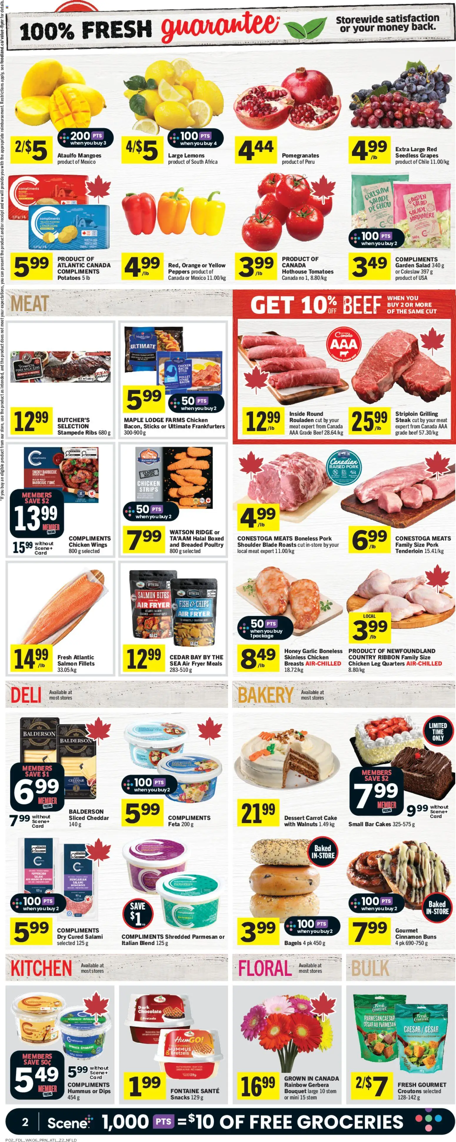 Foodland flyer valid from 04.06.2026 | Page: 3 | Products: Fish, Carrot, Bakery, Tomatoes