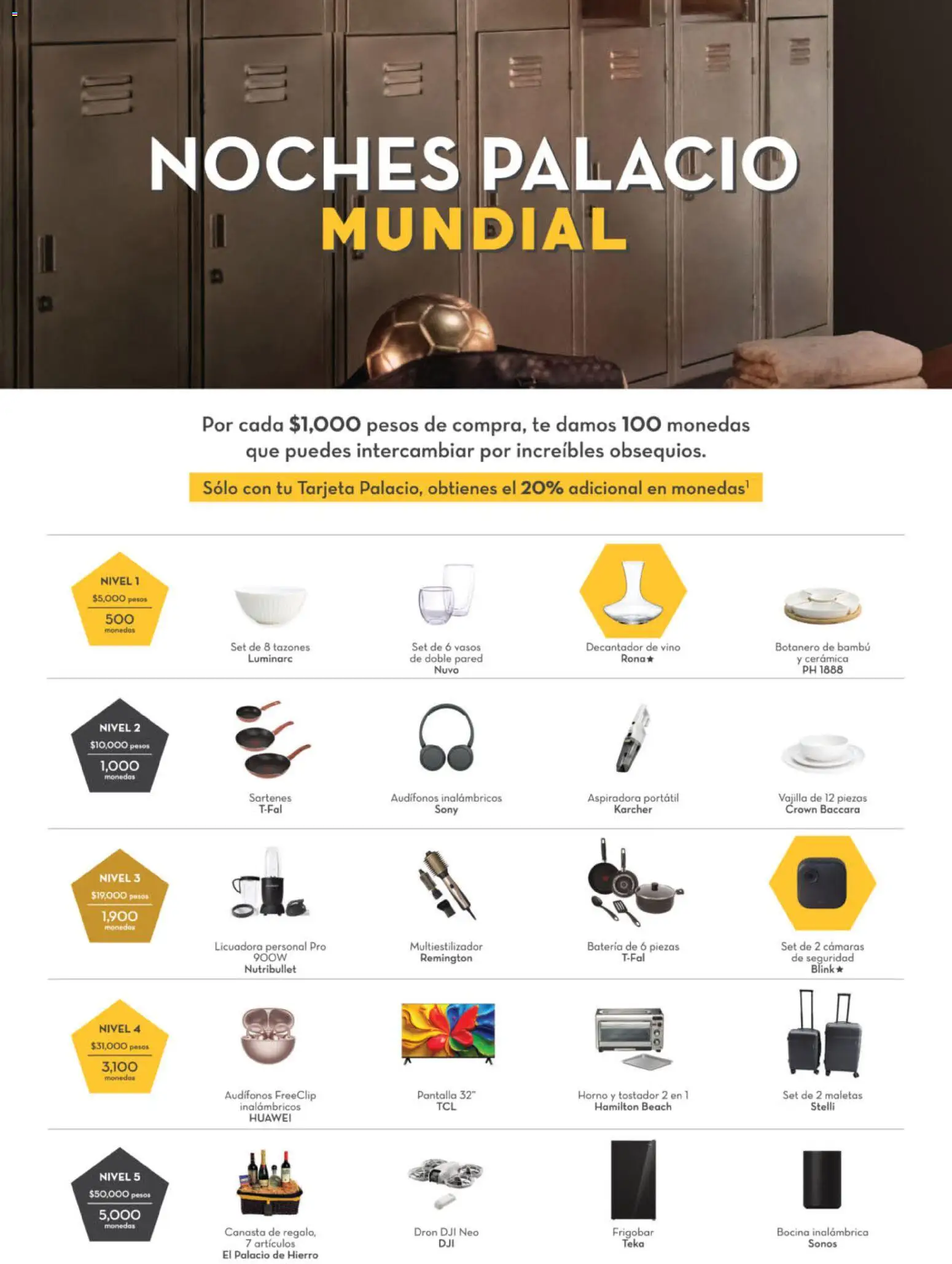 Nuevas ofertas de Palacio De Hierro válidas en toda la República Mexicana desde el 01.04.2026. ¡Encuentra las mejores ofertas en Palacio De Hierro catálogo! | Página: 14 | Productos: Horno, Audífonos, Batería, Canasta