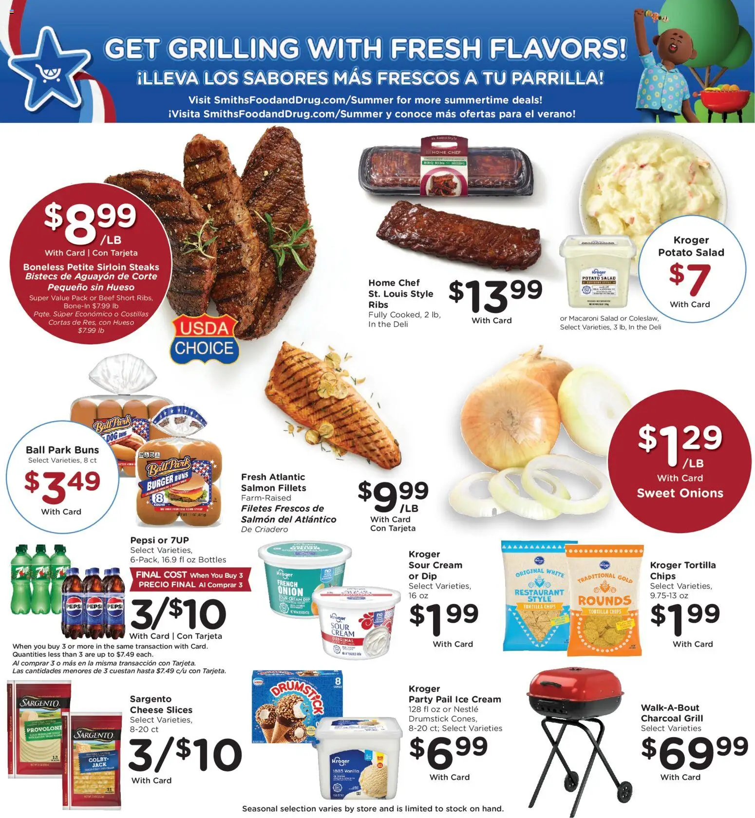 Smith's Weekly Ad - valid from 07/08/2026 | Page: 4 | Products: Sour cream, Beef, Ice cream, Onion