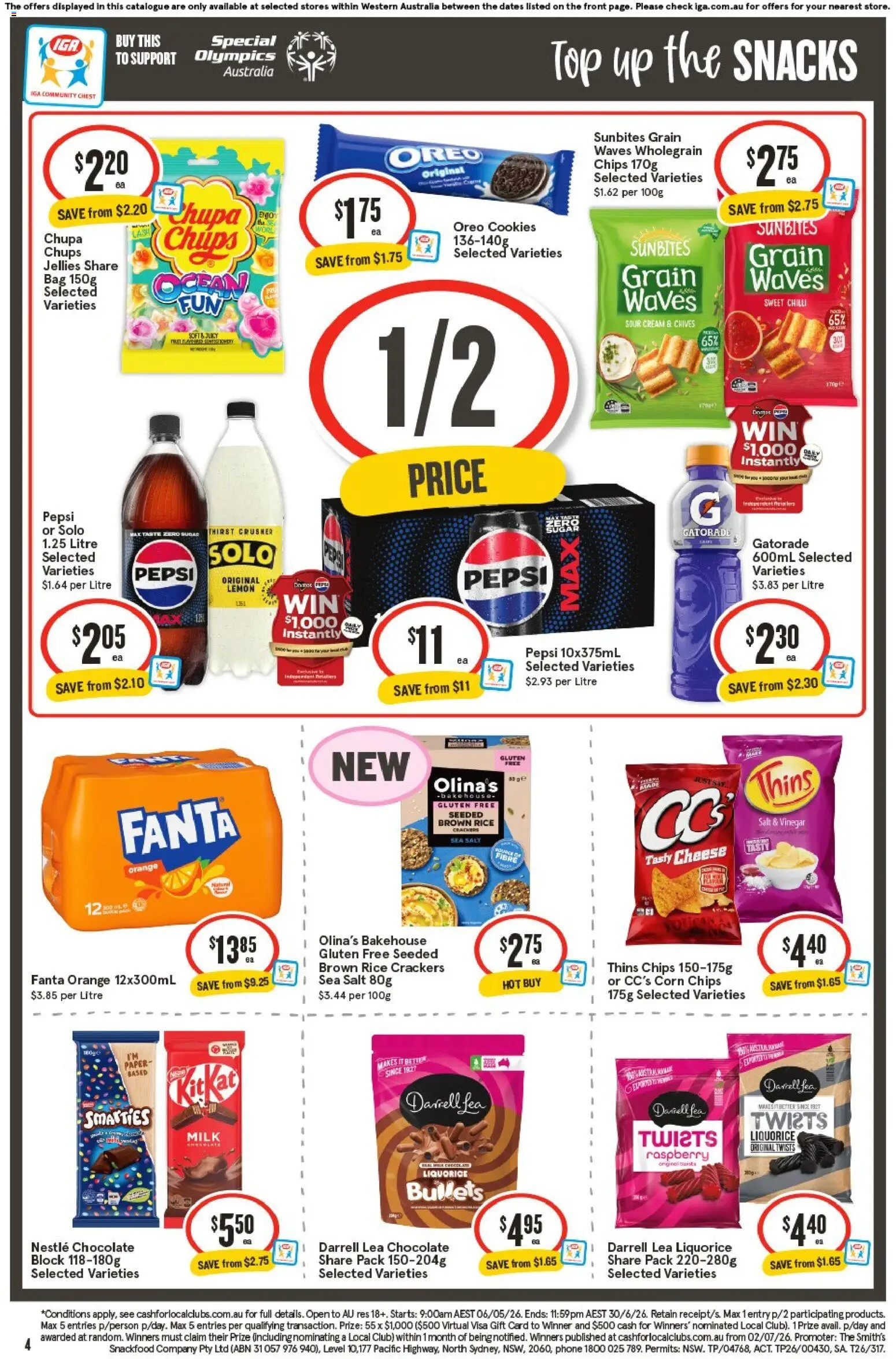 IGA catalogue - valid from 13.05.2026 | Page: 5 | Products: Chips, Sugar, Vinegar, Raspberry