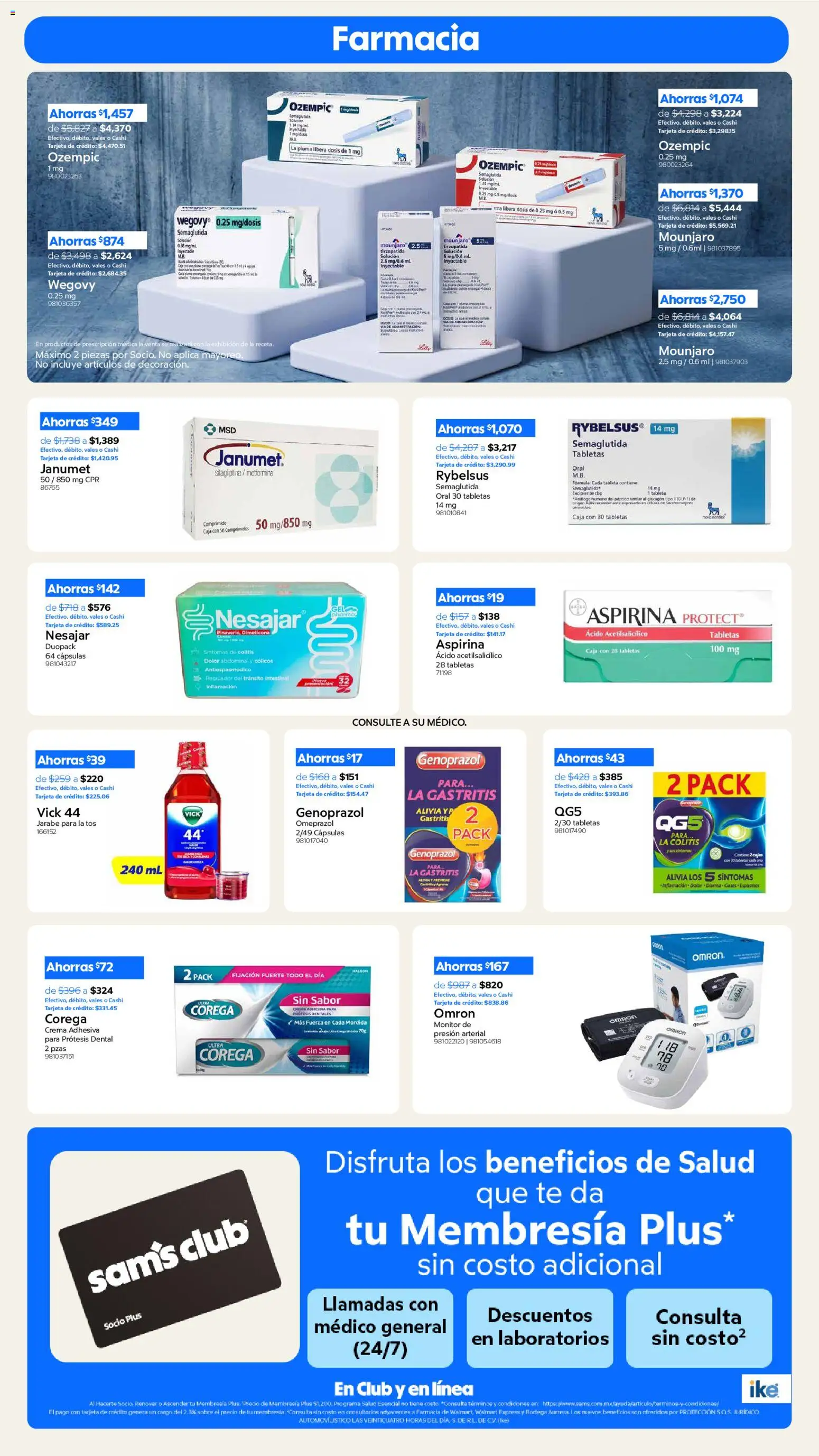 Nuevas ofertas de Sam's Club válidas en toda la República Mexicana desde el 01/10/2026. ¡Encuentra las mejores ofertas en Sam's Club catálogo! | Página: 17 | Productos: Crema, Jarabe para la tos, Cápsulas, Caja