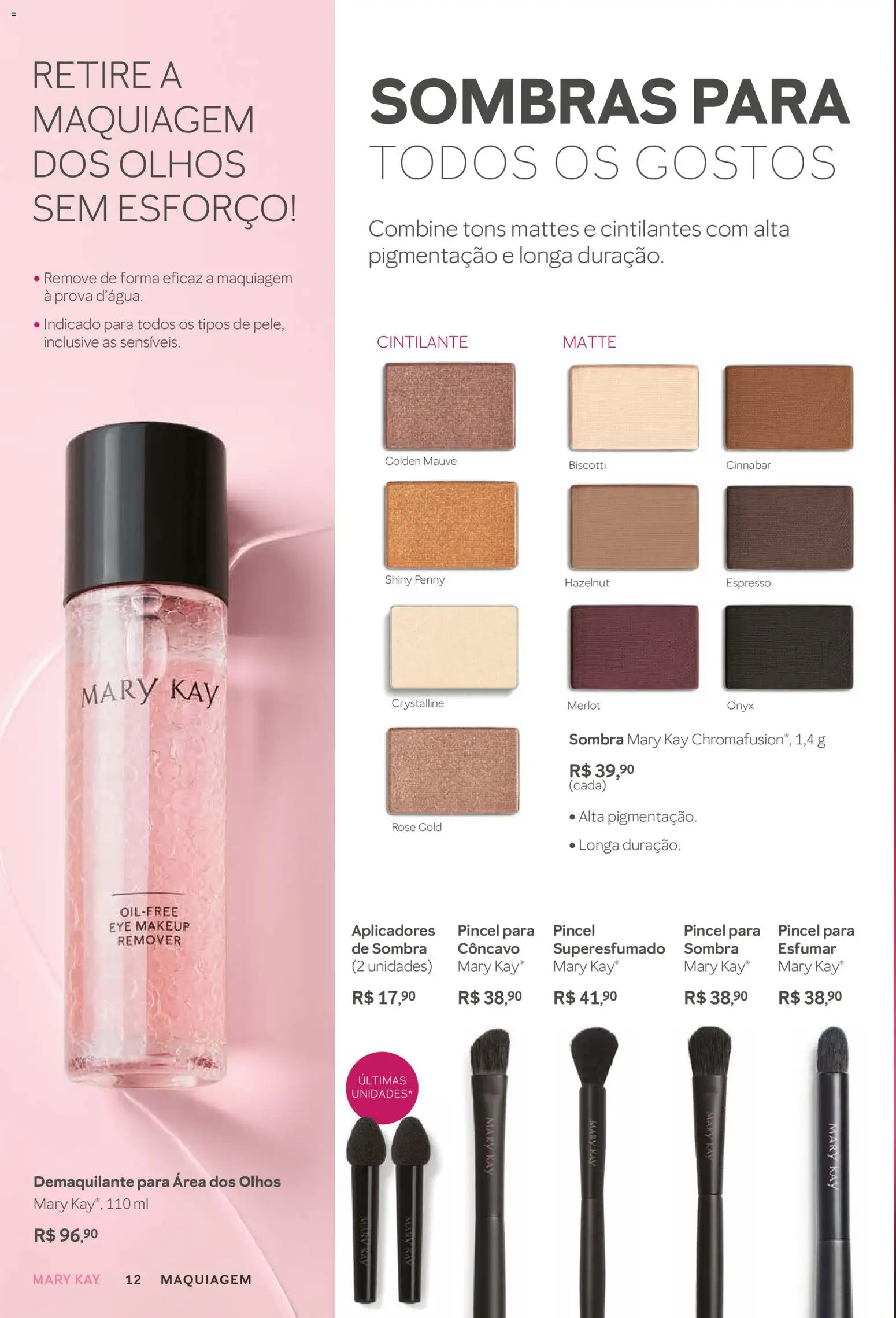 Mary Kay Folheto - válido de 01/03/2026 | Página: 12 | Produtos: Maquiagem, Pincel, Demaquilante