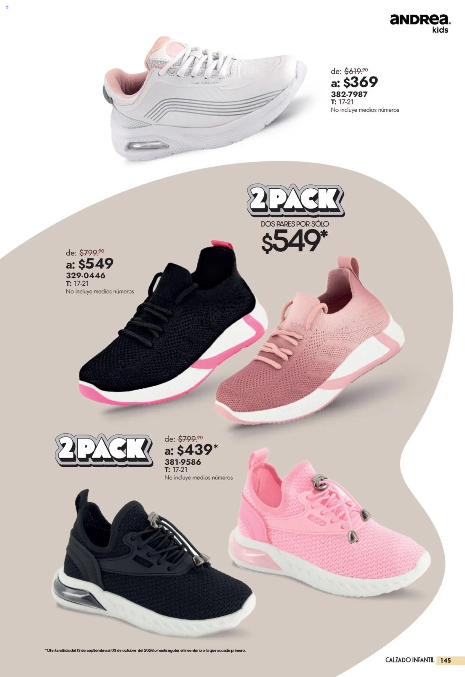 Nuevas ofertas de Andrea válidas en toda la República Mexicana desde el 13/09/2026. ¡Encuentra las mejores ofertas en Andrea catálogo Outlet! | Página: 145