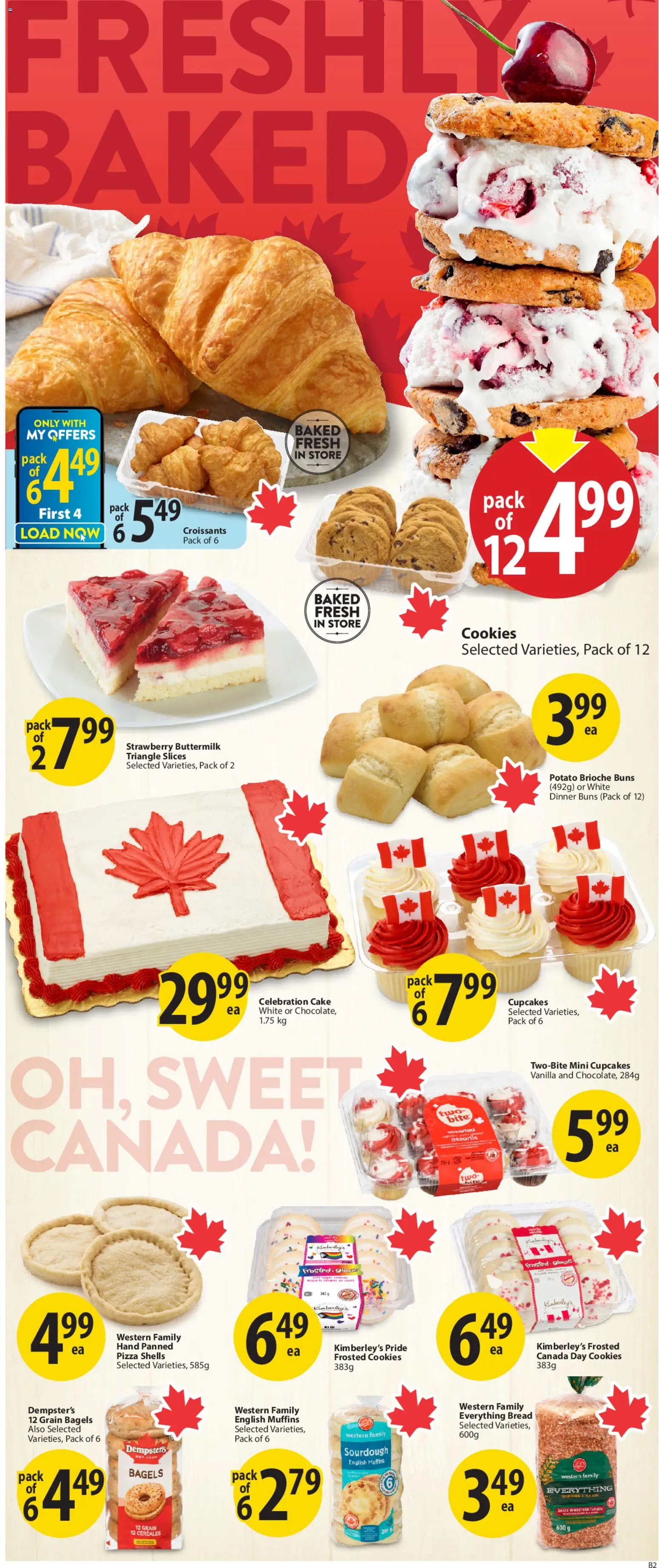 Save on foods flyer valid from Jun 25, 2026 | Page: 12 | Products: Cookies, Bread, Pizza