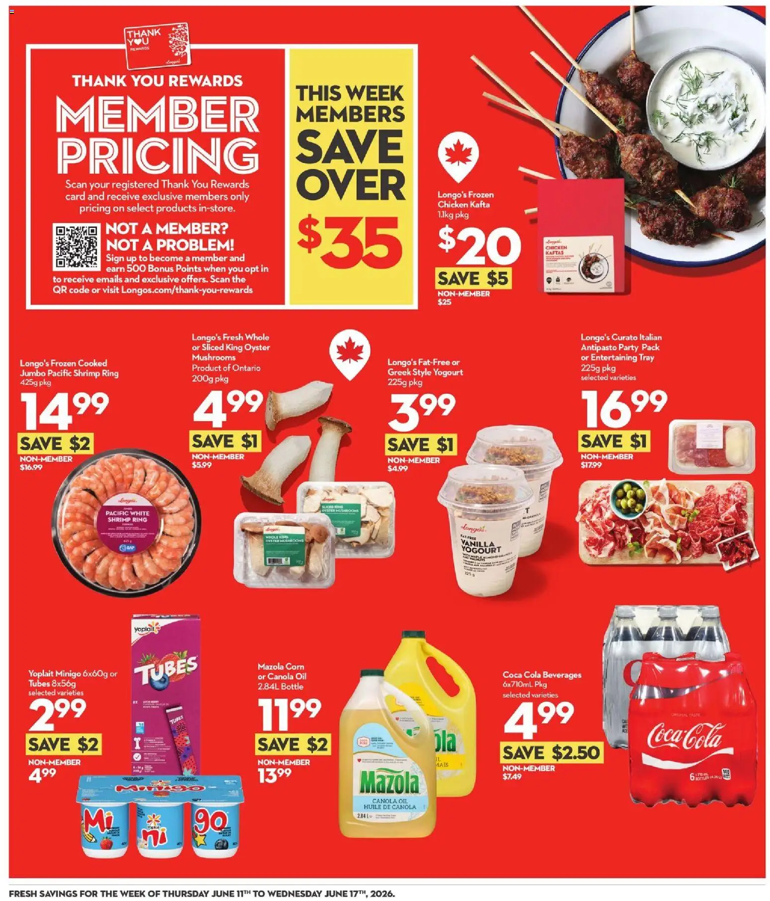 Longo's flyer valid from 11.06.2026 | Page: 4 | Products: Oil, Chicken