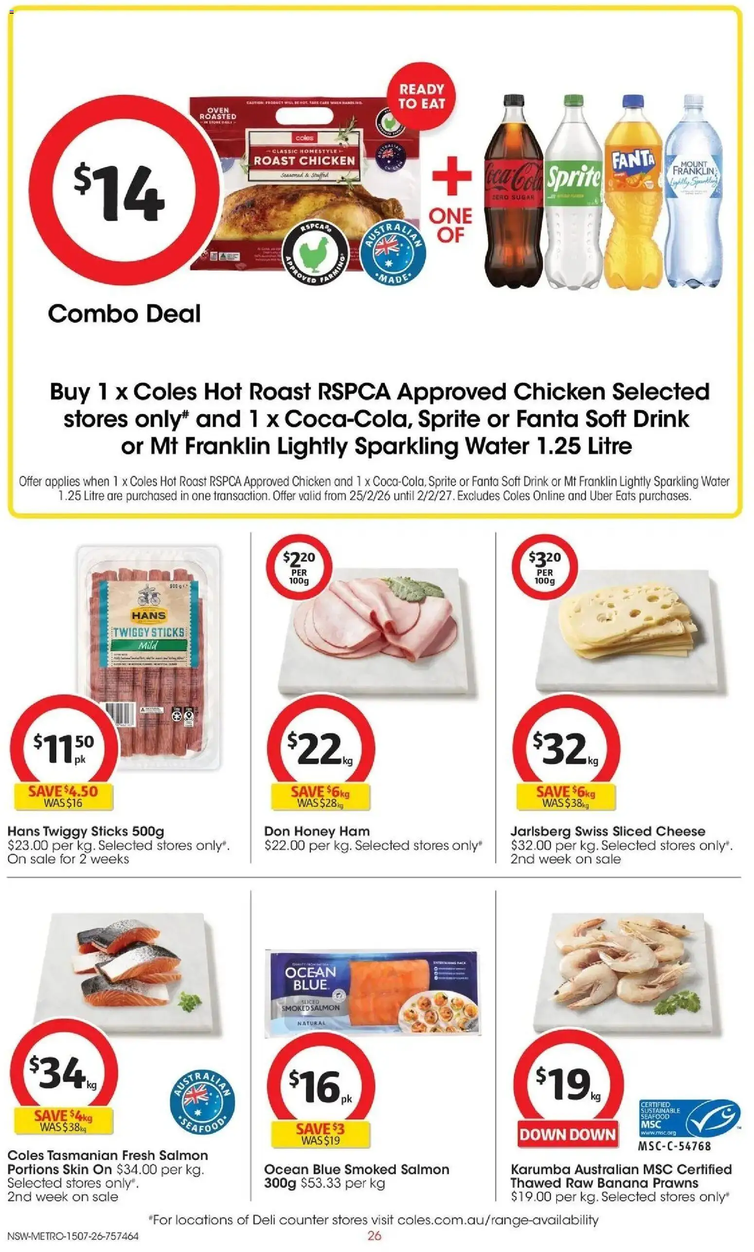 Coles catalogue - valid from 15/07/2026 | Page: 26 | Products: Food, Ham, Honey, Chicken