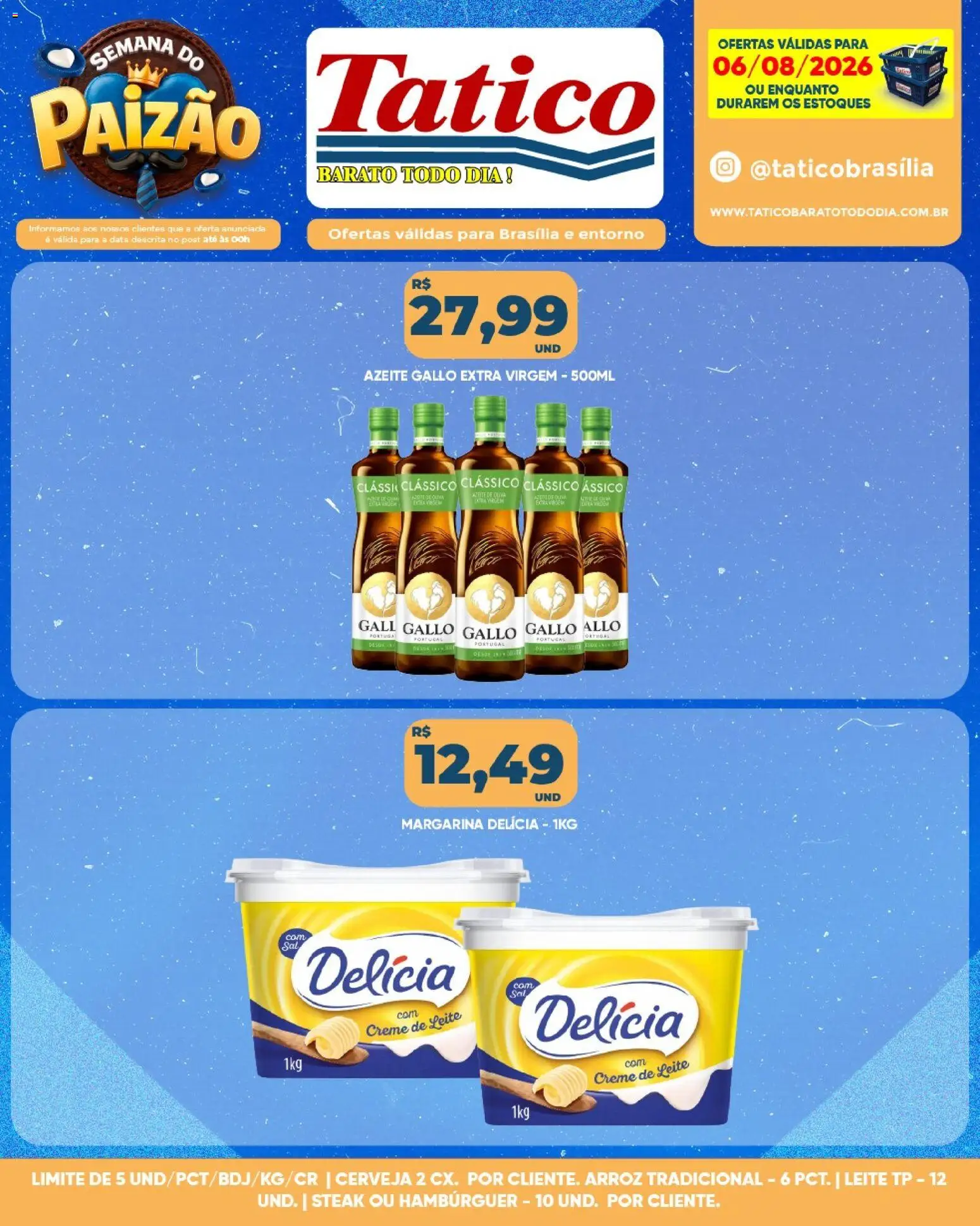 Tatico Folheto - válido de 07/08/2026 | Página: 30 | Produtos: Steak, Cerveja, Creme, Margarina