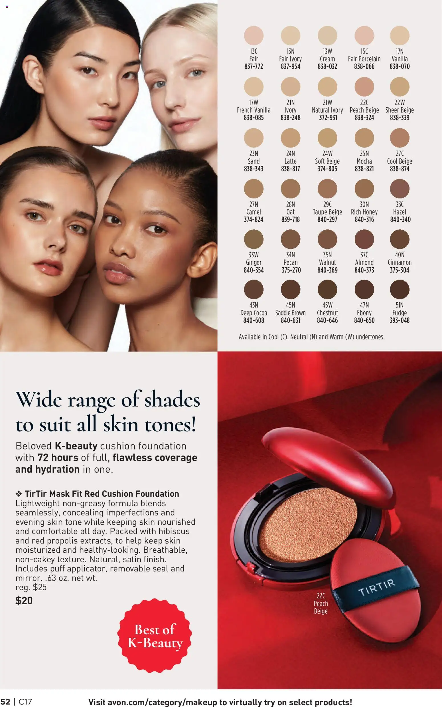 Avon Brochure - valid from 08/12/2026 | Page: 52 | Products: Mask, Cocoa, Suit, Cushion