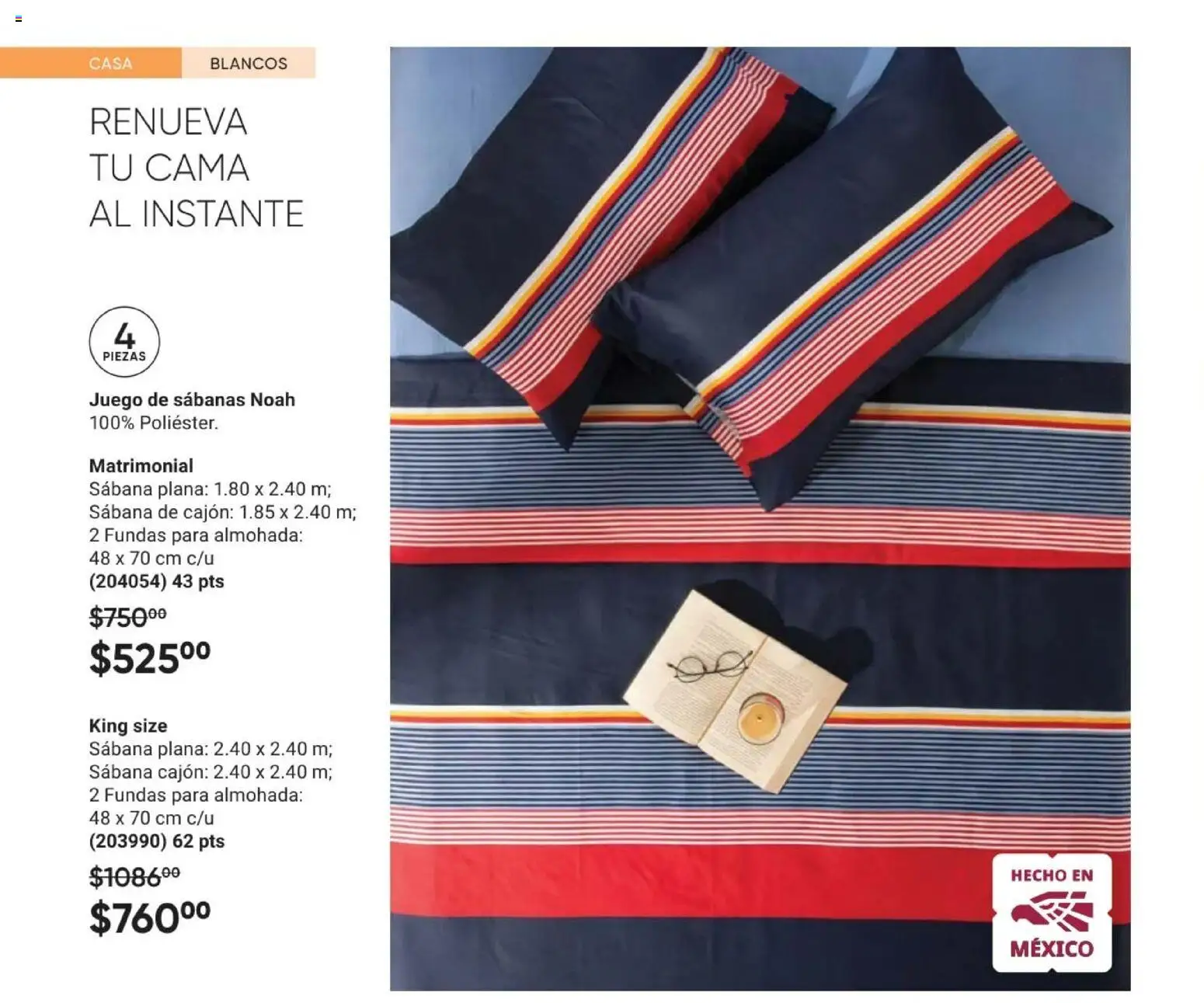 Nuevas ofertas de AVON válidas en toda la República Mexicana desde el 08.05.2026. ¡Encuentra las mejores ofertas en AVON Casa & Estilo 8 2026! | Página: 34 | Productos: Juego, Cama, Almohada, Sabanas