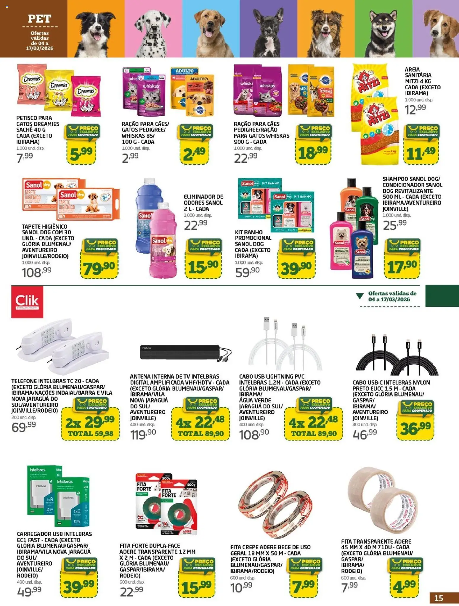 Cooper Folheto - válido de 04.03.2026 | Página: 15 | Produtos: Fita, Tapete higiênico, Carne, Cabo