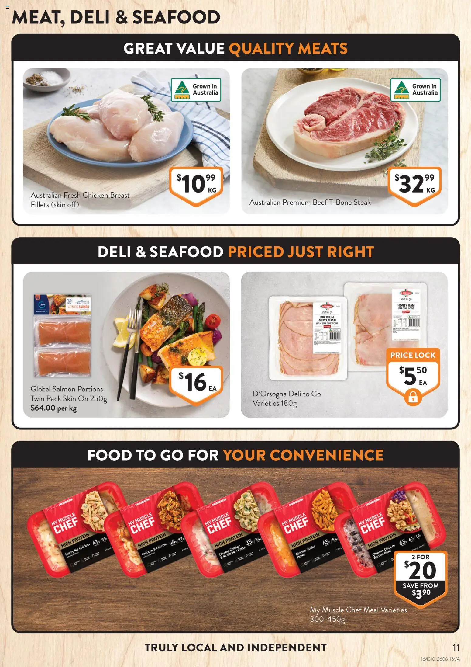 Foodworks catalogue - valid from 26/08/2026 | Page: 11 | Products: Ham, Vodka, Steak, Seafood