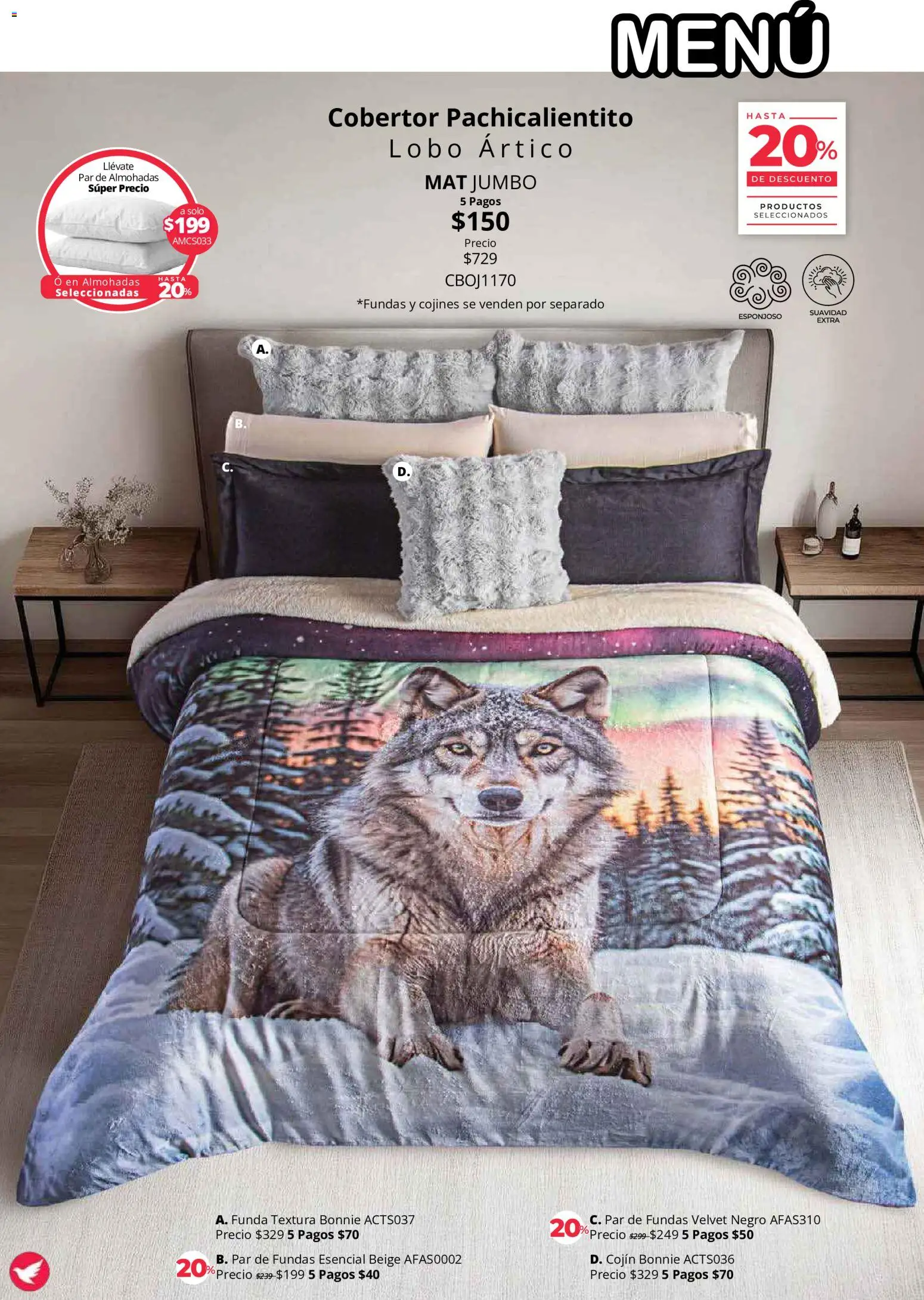 Nuevas ofertas de Colchas Concord válidas en toda la República Mexicana desde el 01/08/2026. ¡Encuentra las mejores ofertas en Colchas Concord catálogo Colección Cobertor! | Página: 41 | Productos: Cobertor, Funda