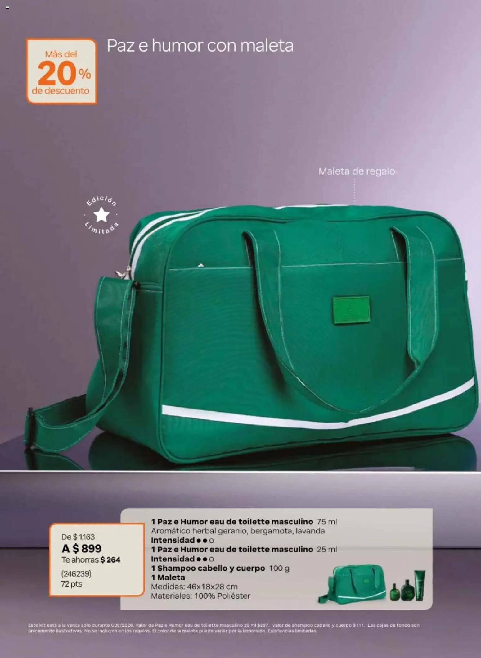 Nuevas ofertas de Natura válidas en toda la República Mexicana desde el 29.05.2026. ¡Encuentra las mejores ofertas en Natura campaña 9 2026! | Página: 14 | Productos: Maleta, Té, Eau de toilette