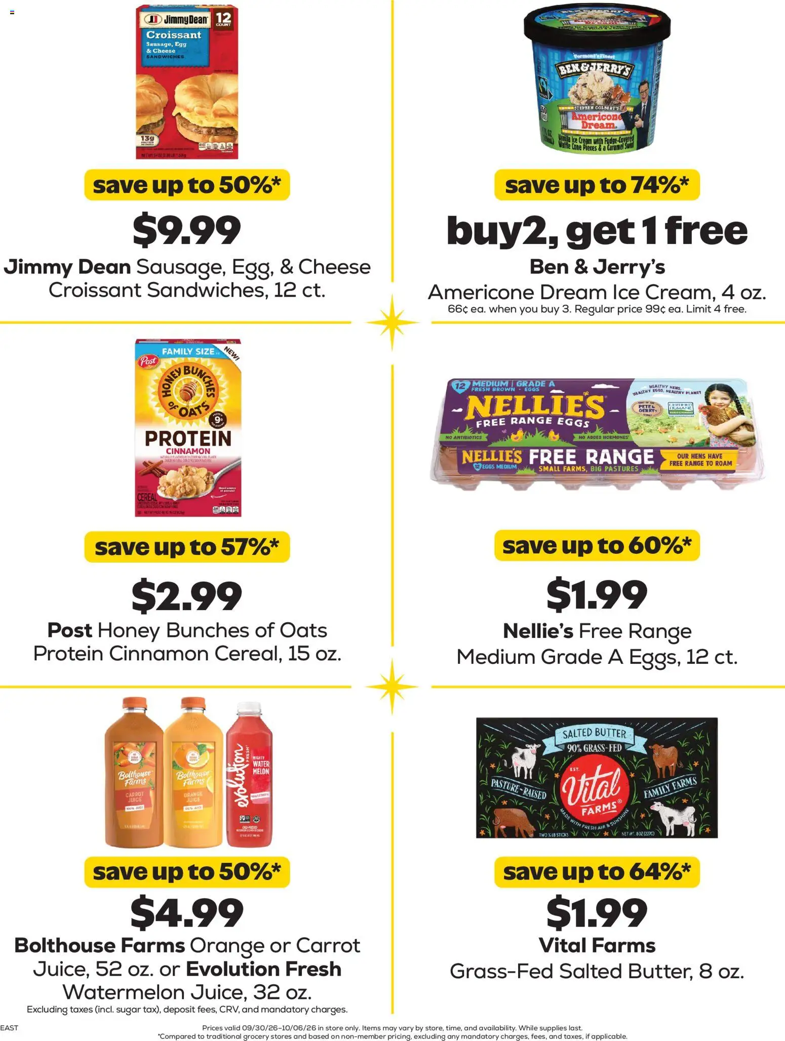 Grocery Outlet Weekly Ad - valid from 09/30/2026 | Page: 5 | Products: Butter, Cheese, Watermelon, Cereal