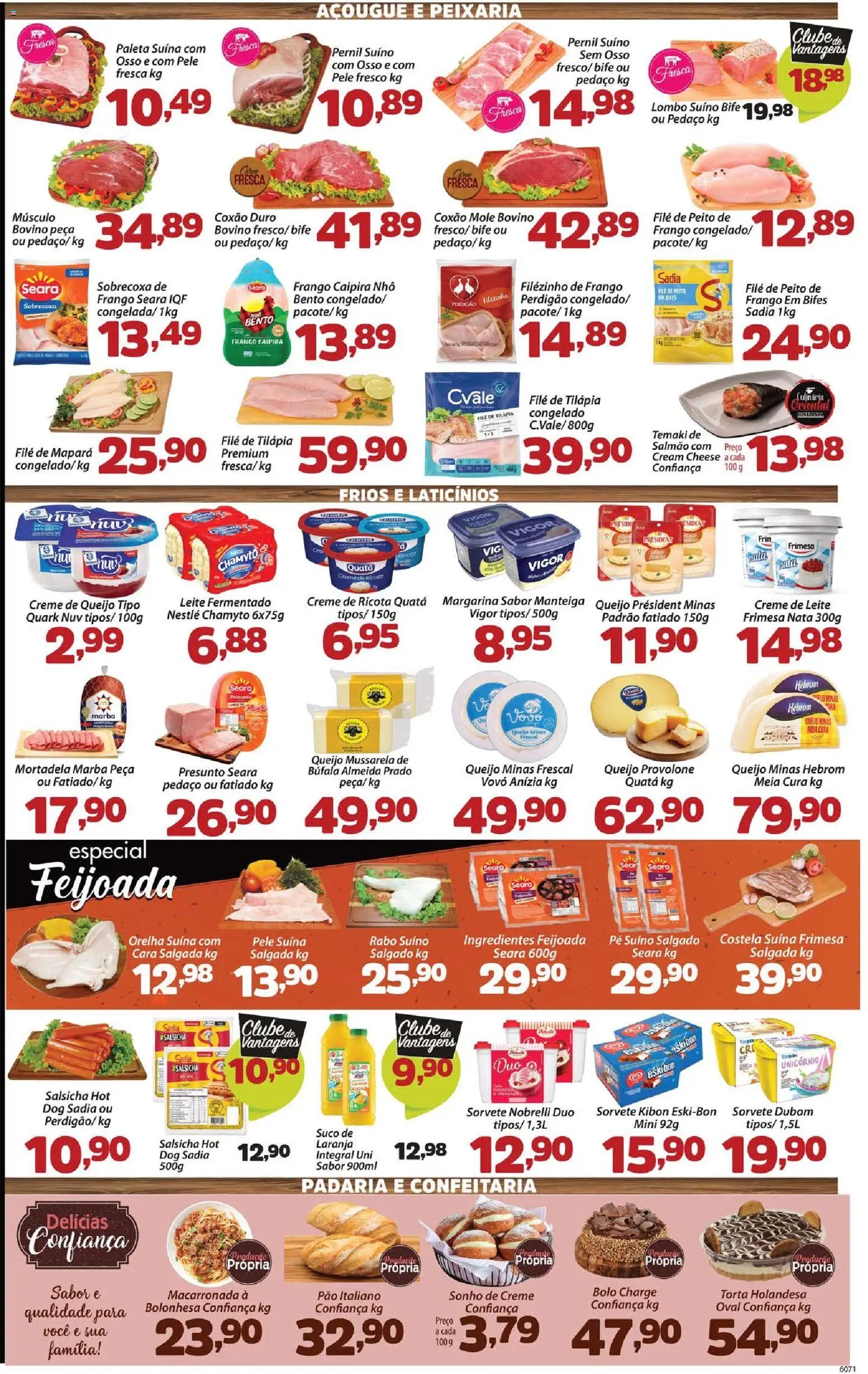 Confiança Folheto - válido de 23/06/2026 | Página: 3 | Produtos: Suco, Creme de leite, Mussarela, Leite fermentado