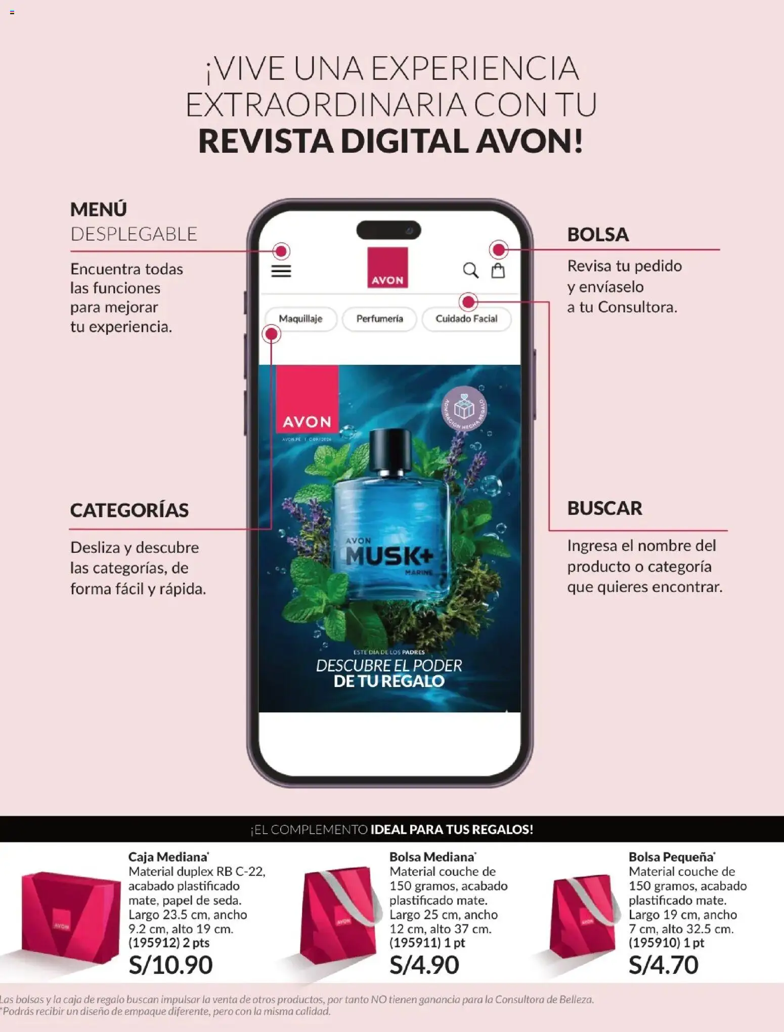 Catálogo Avon válido desde 24.05.2026 | Página: 2 | Productos: Caja, Empaque, Bolsa, Maquillaje