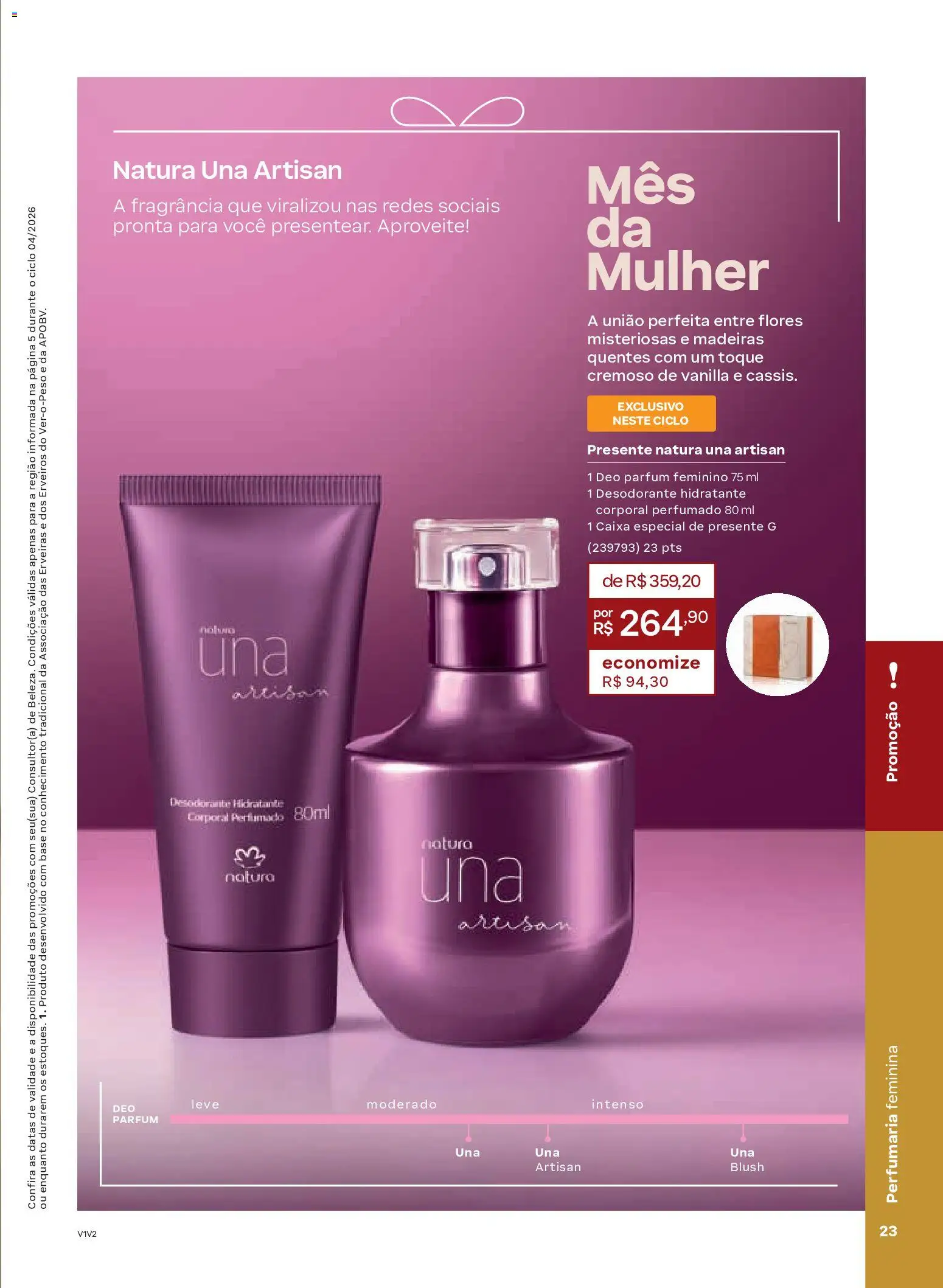 Natura Folheto - válido de 19.02.2026 | Página: 23 | Produtos: Madeiras, Hidratante corporal, Flores, Caixa