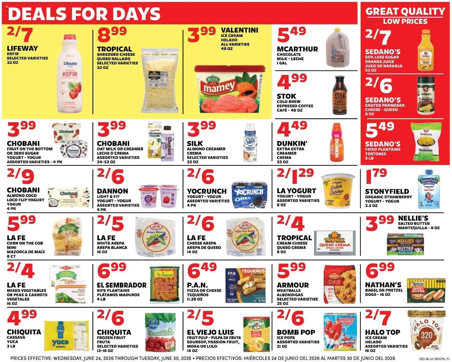 Sedano's Weekly Ad - valid from 06/24/2026 | Page: 5 | Products: Corn, Butter, Chocolate, Sugar