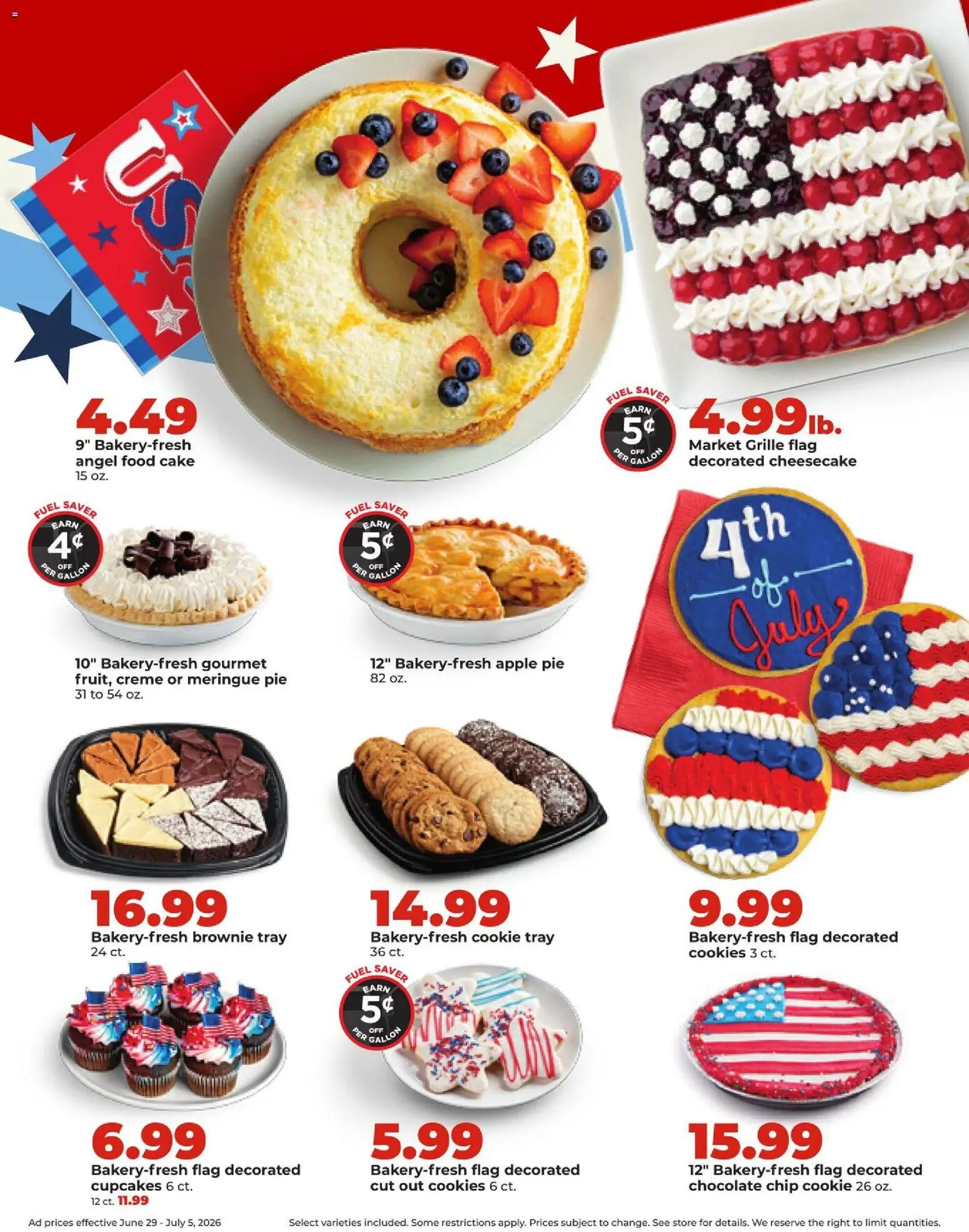 HyVee Weekly Ad - valid from 06/29/2026 | Page: 6 | Products: Chocolate, Cookies, Angel Food Cake, Apple Pie