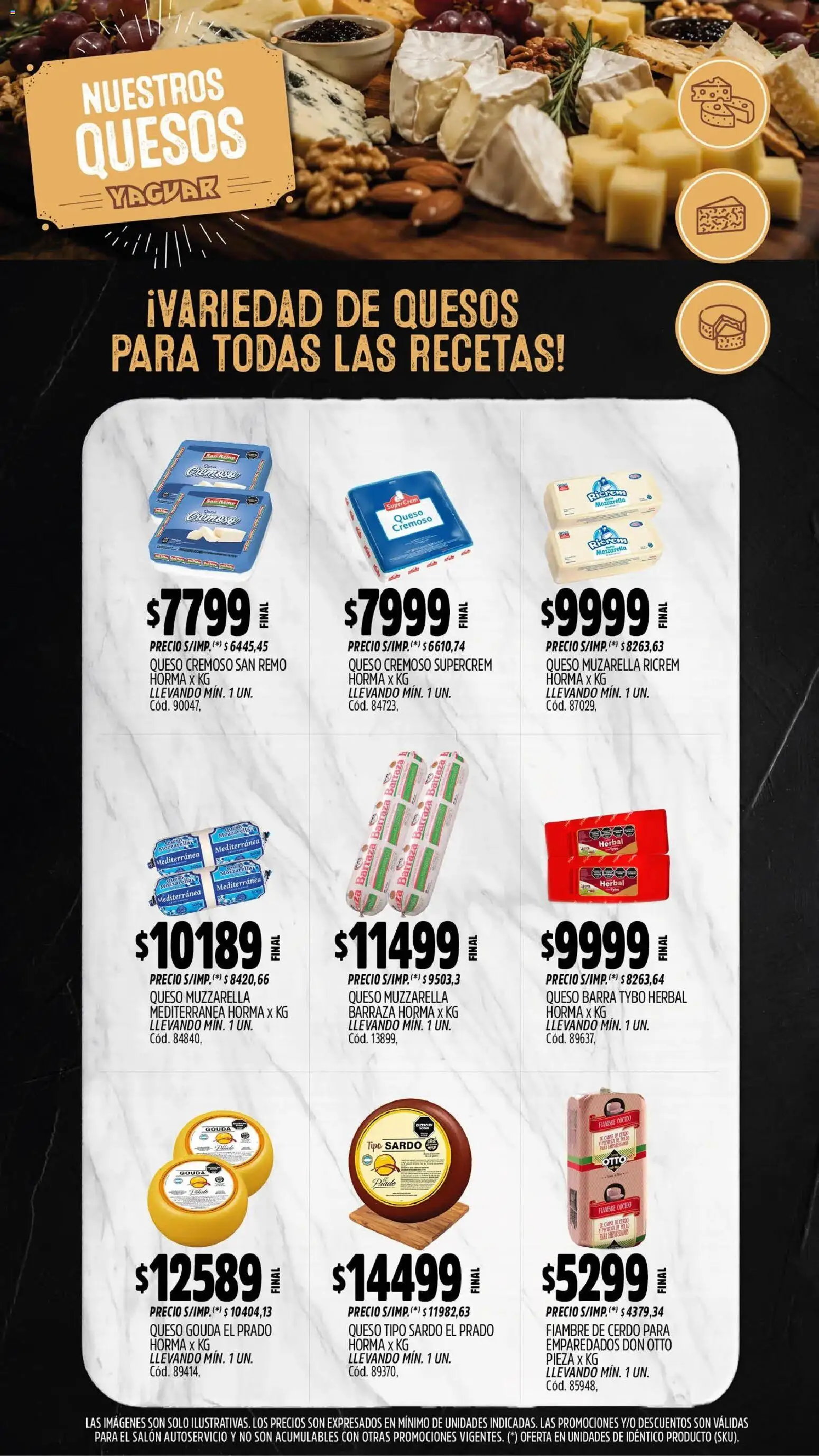 Yaguar - Oferta Semanal Misiones │ válido desde el 31/08/2026 | Página: 8 | Productos: Mozzarella, Muzzarella, Queso, Cerdo