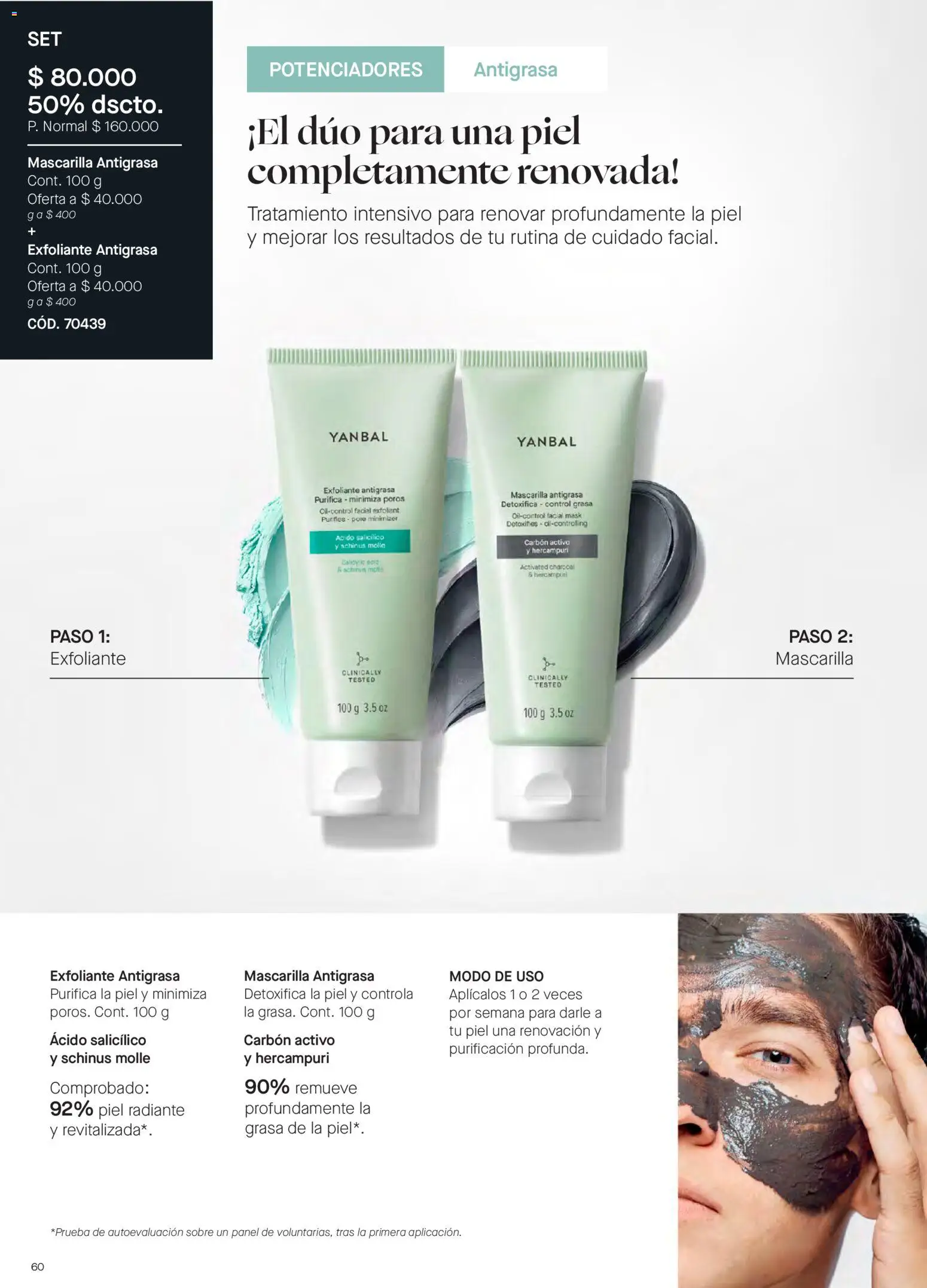 Yanbal revista - valida desde el 23.05.2026 | Página: 60 | Productos: Antigrasa, Sobre, Mascarilla