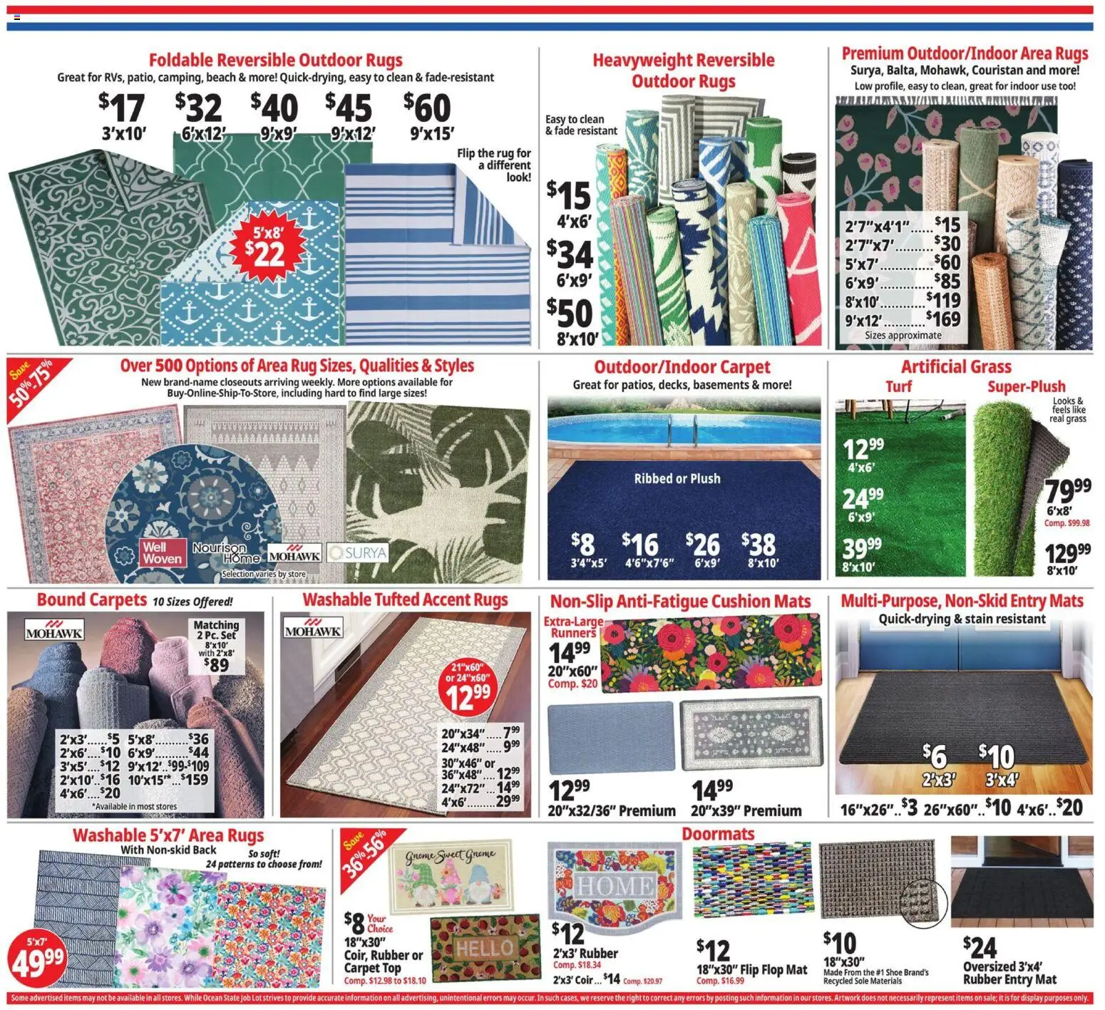 Ocean State Job Lot Weekly Ad - valid from 21.05.2026 | Page: 12 | Products: Carpet, Cushion