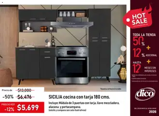 Vista previa de Muebles Dico Hot Sale, nuevo folleto de la tienda, válido en México a partir del 25.05.2026 | Página: 31 | Productos: Cocina, Alacena, Campana, Llave