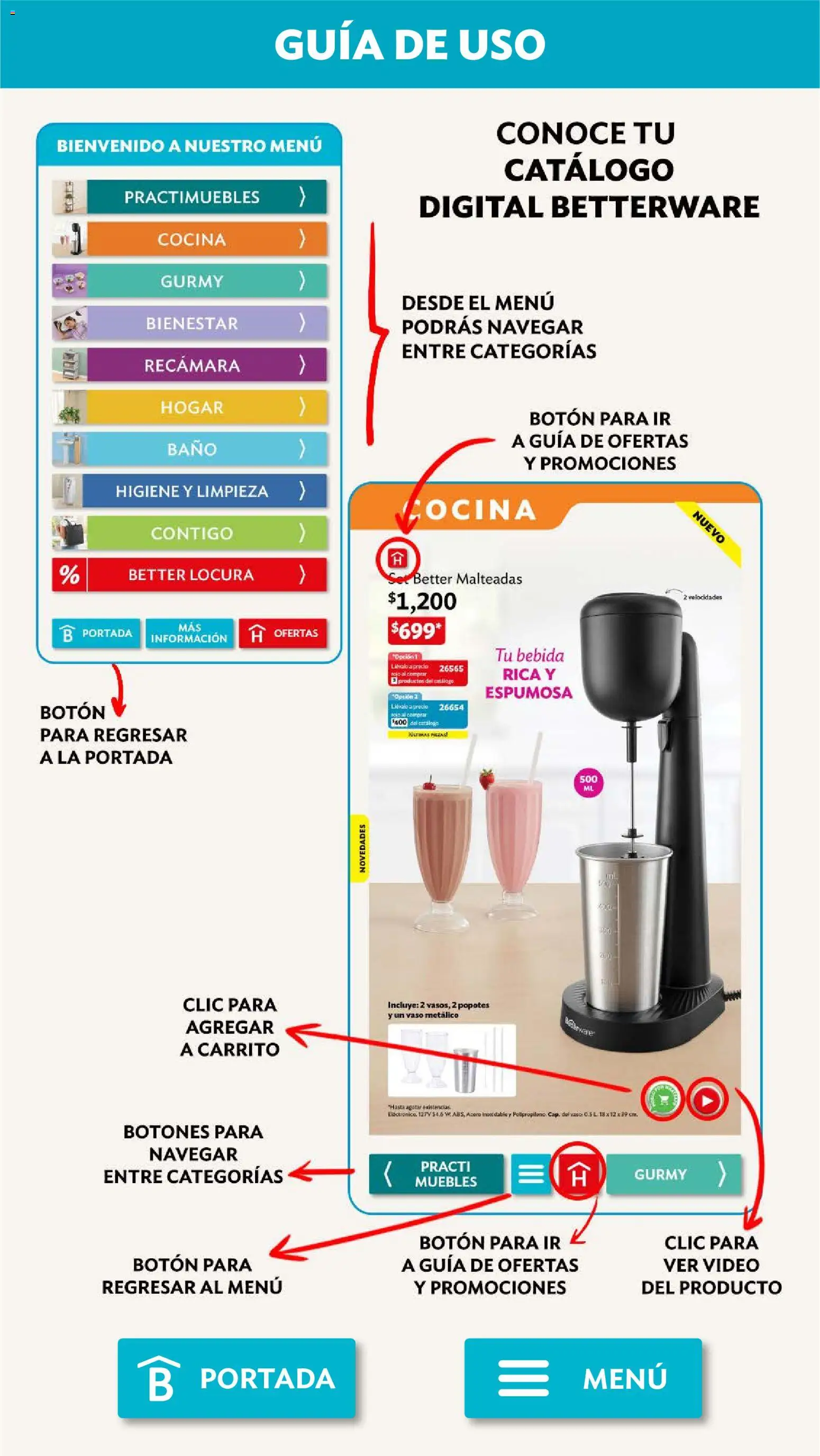 Nuevas ofertas de Betterware válidas en toda la República Mexicana desde el 28/09/2026. ¡Encuentra las mejores ofertas en Betterware campaña 10 2026! | Página: 117